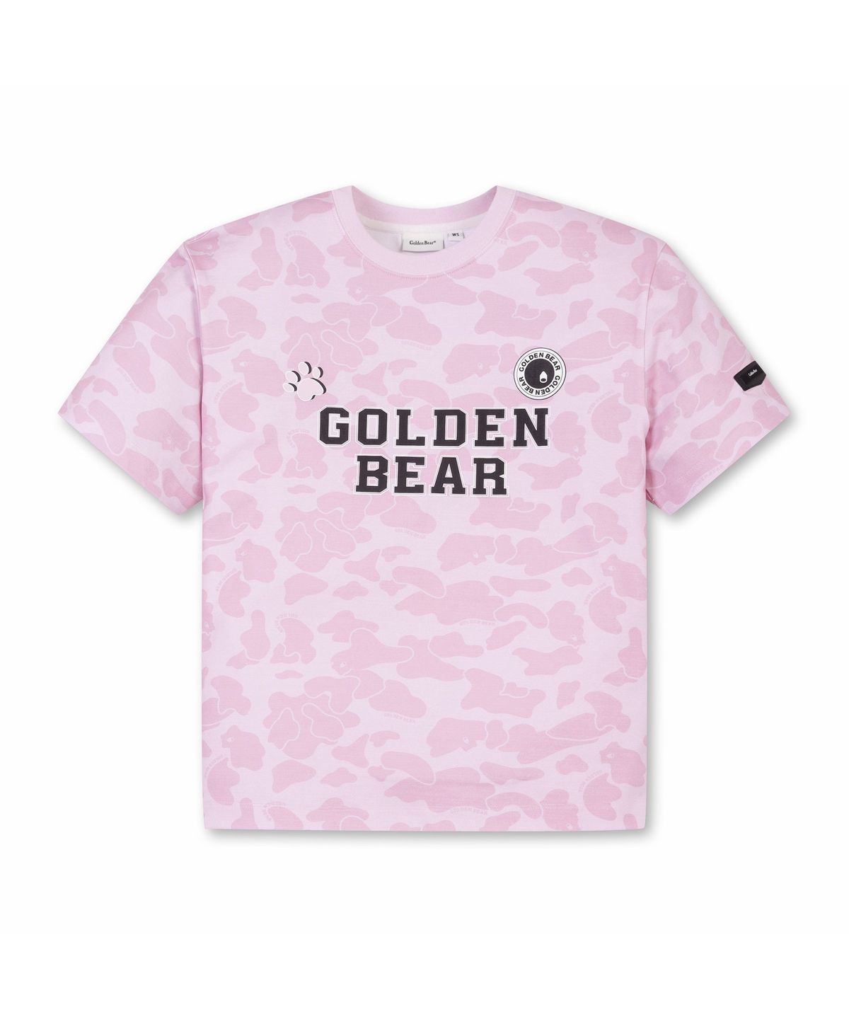 골든베어(GOLDEN BEAR) (W) Camo Chest Logo Whole Print T-shirt G5TAM26222PIX