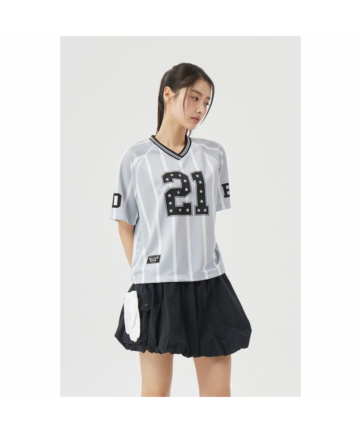 골든베어(GOLDEN BEAR) (W) Jaquard Graphic T-shirt G5TAM26451GYX