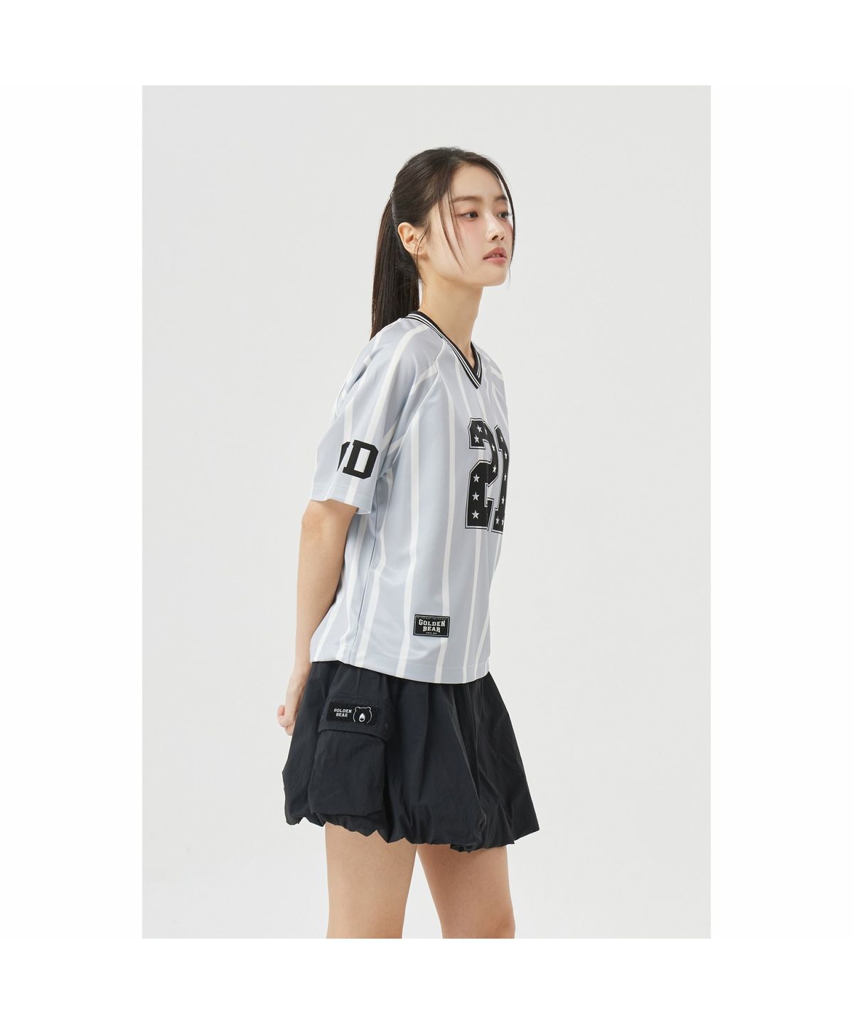 골든베어(GOLDEN BEAR) (W) Jaquard Graphic T-shirt G5TAM26451GYX