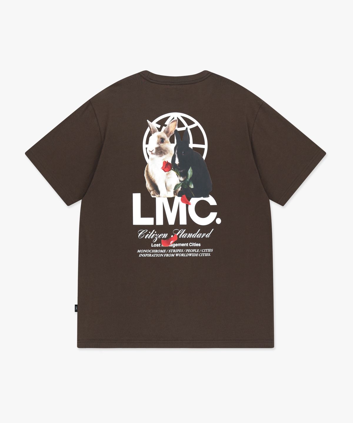엘엠씨(LMC) MONO RABBIT GLOBE TEE brown