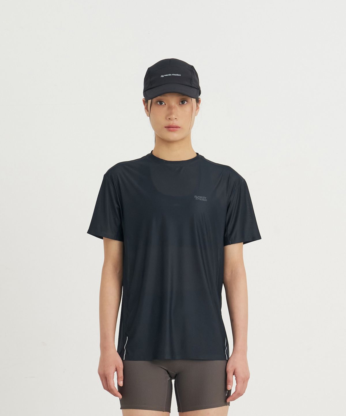 고요웨어(GOYOWEAR) [시넥틱스 프릭션] 스프린트 드라이 레터 숏 슬리브 (블랙)