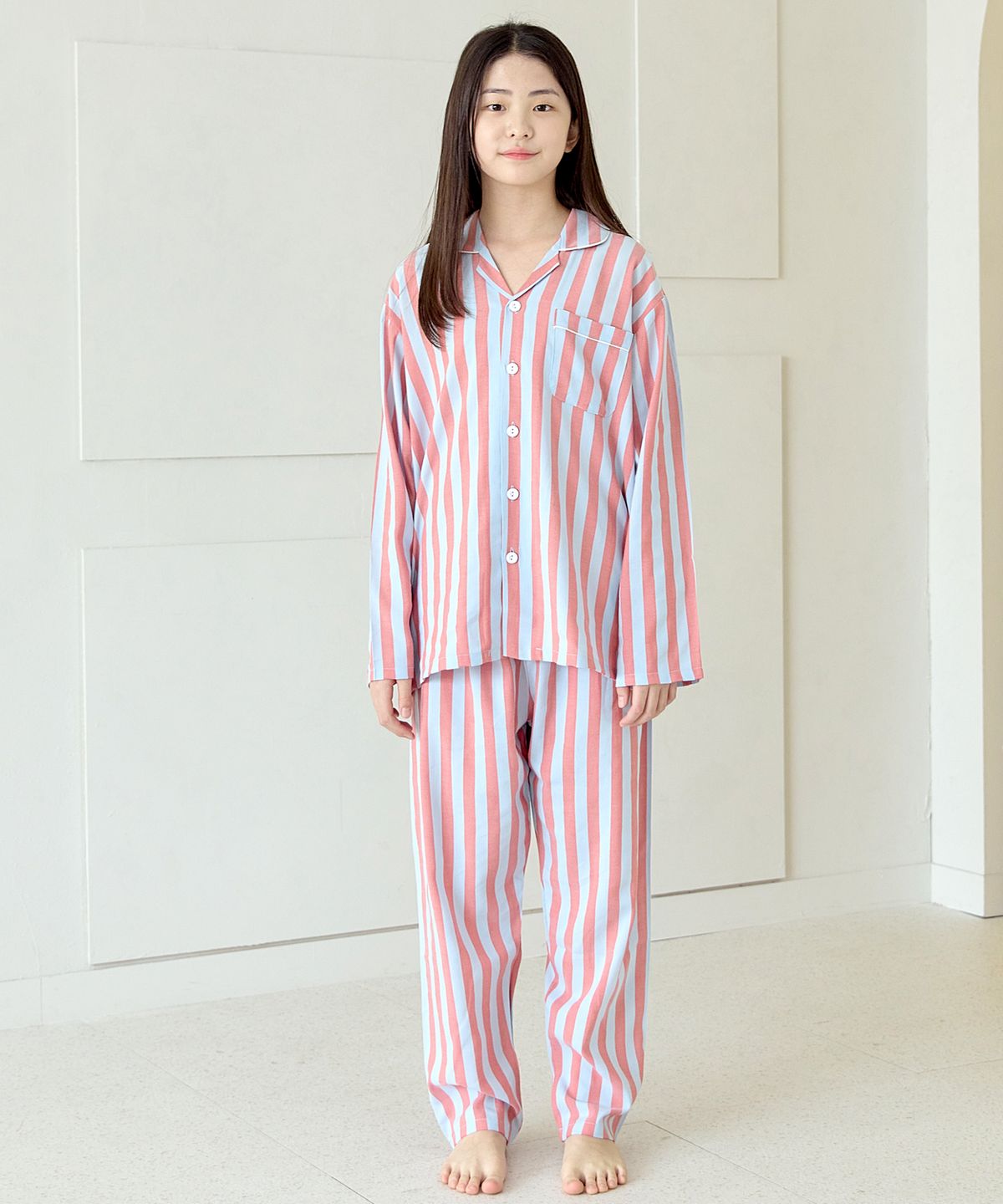 핑코코(PINGCOCO) 2113 스카이블 주니어 긴팔 잠옷 파자마세트