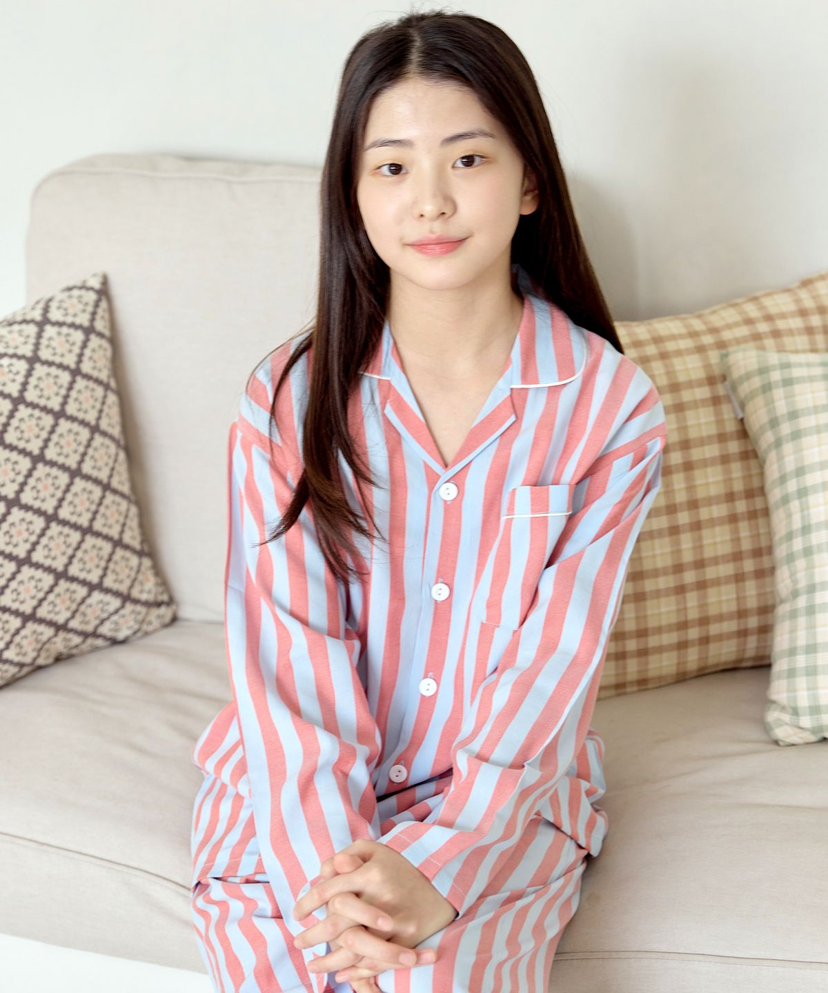 핑코코(PINGCOCO) 2113 스카이블 주니어 긴팔 잠옷 파자마세트