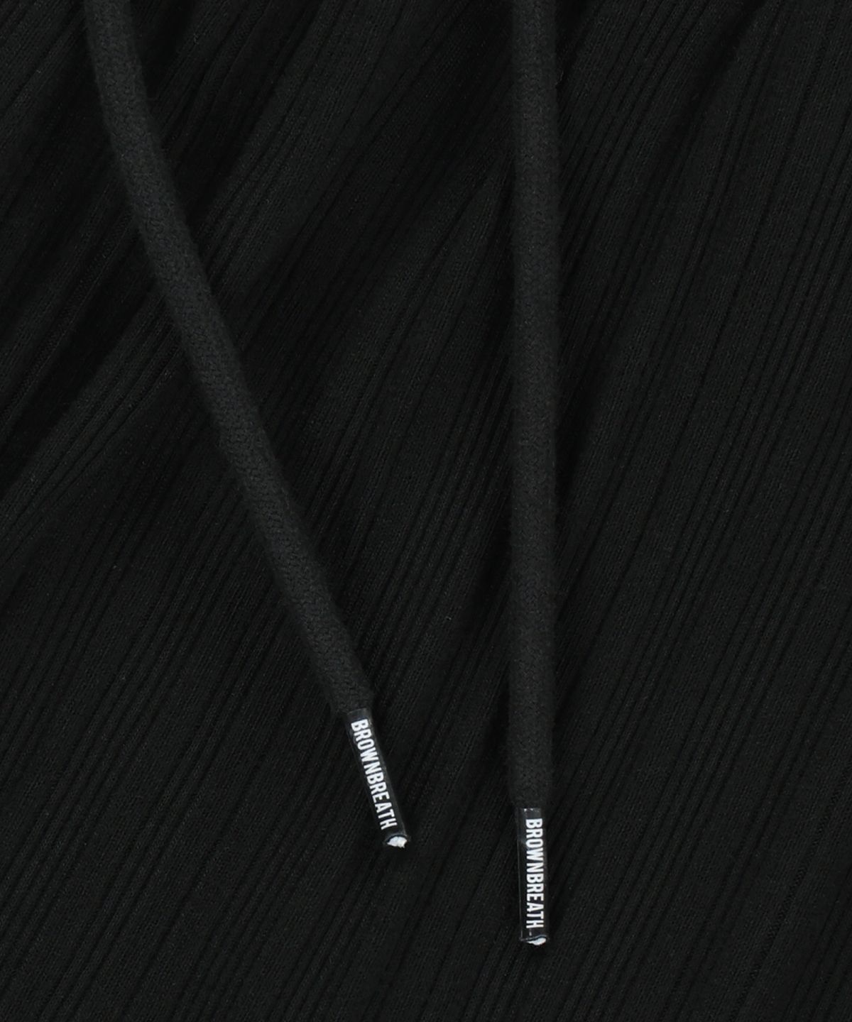브라운브레스(BROWNBREATH) W RIB MIXED PANTS - BLACK