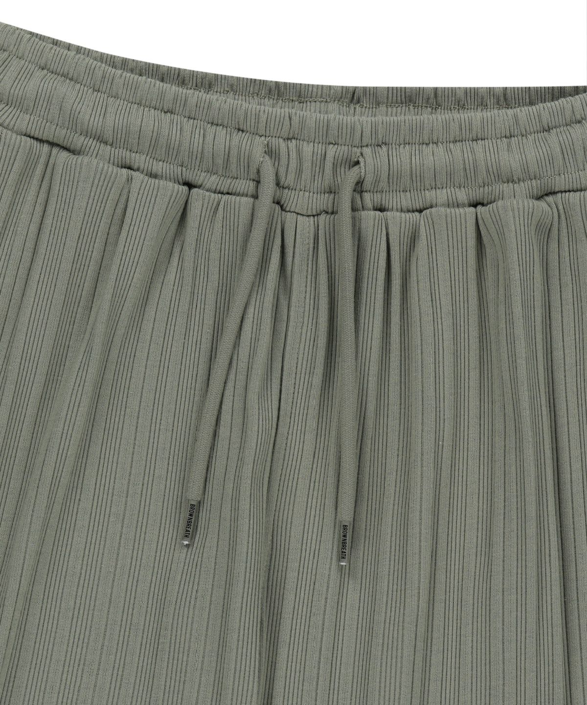 브라운브레스(BROWNBREATH) W RIB MIXED PANTS - KHAKI