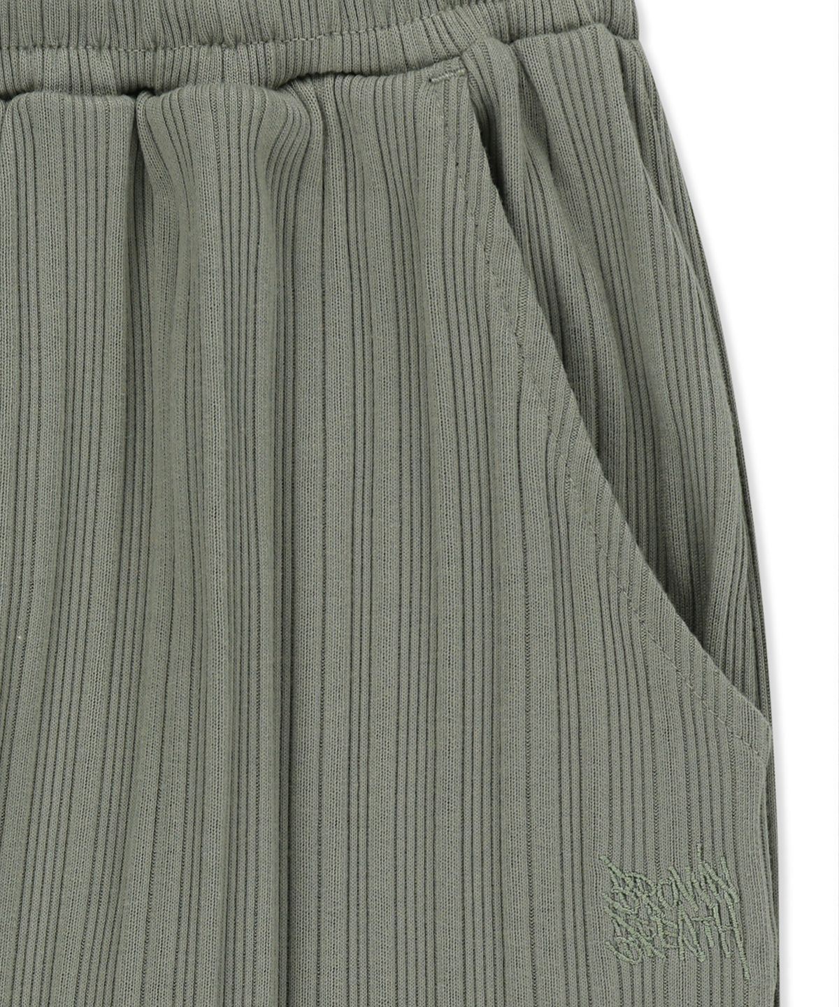 브라운브레스(BROWNBREATH) W RIB MIXED PANTS - KHAKI
