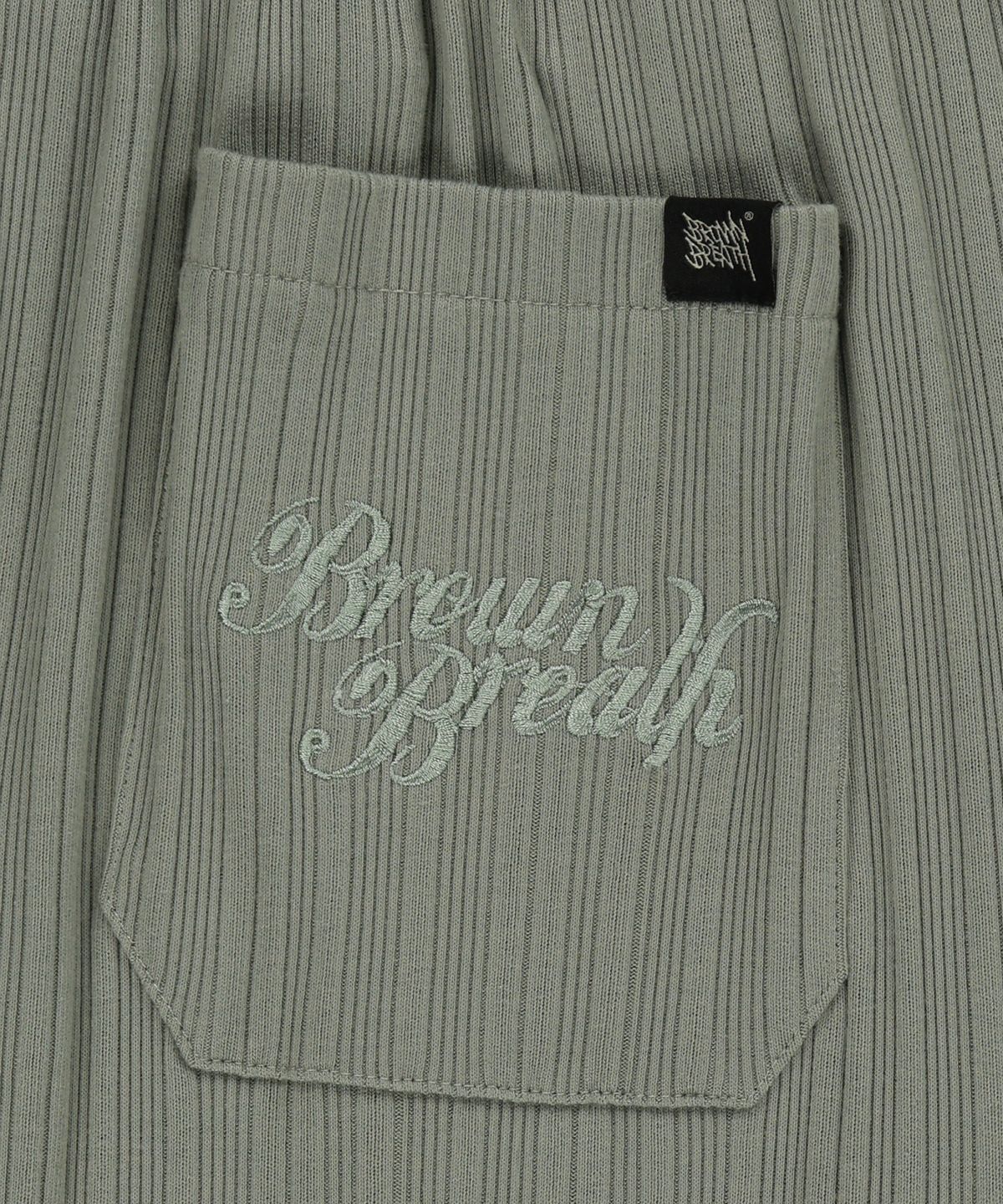 브라운브레스(BROWNBREATH) W RIB MIXED PANTS - KHAKI