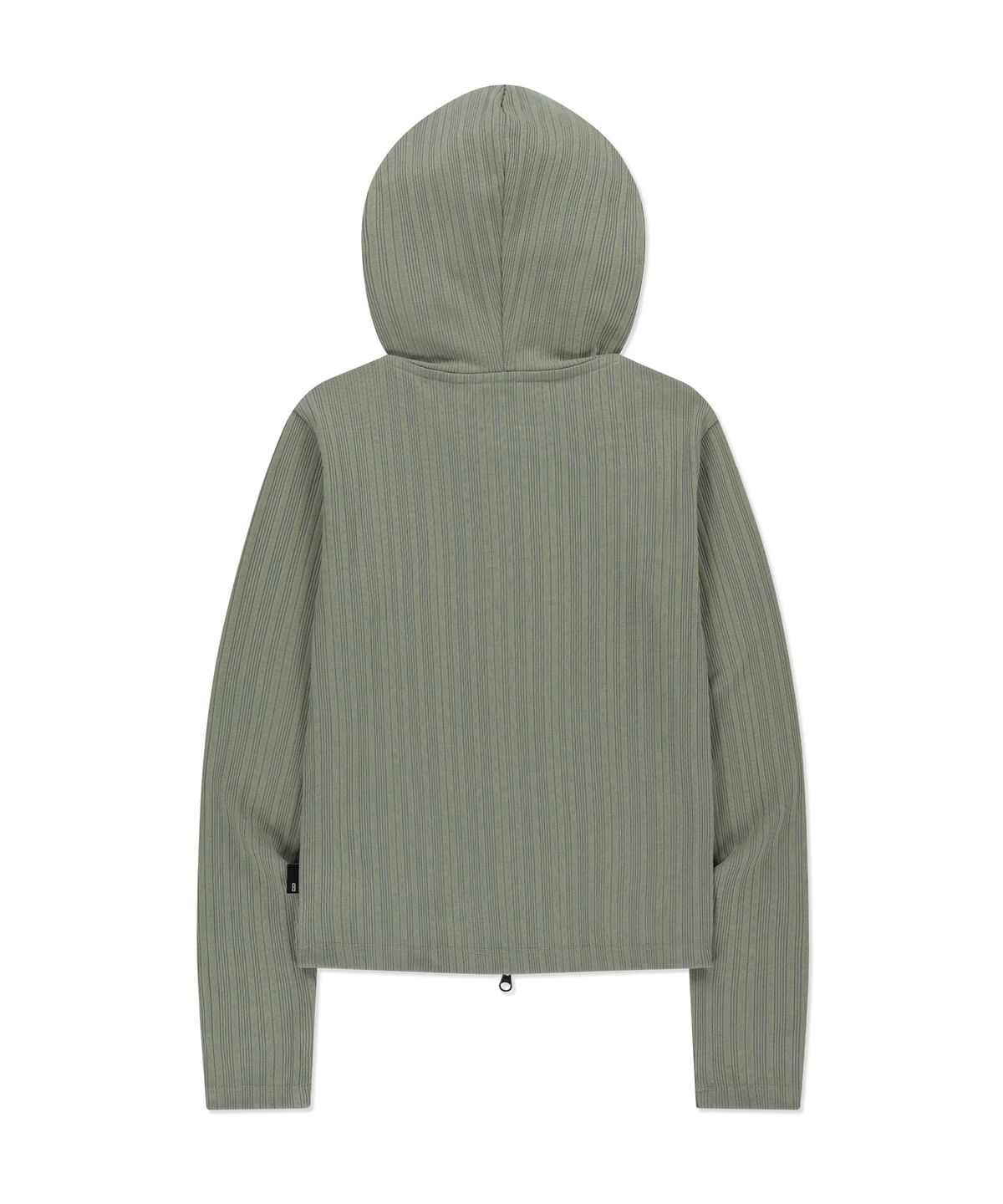 브라운브레스(BROWNBREATH) W SLIM FIT RIB HOOD ZIP-UP - KHAKI