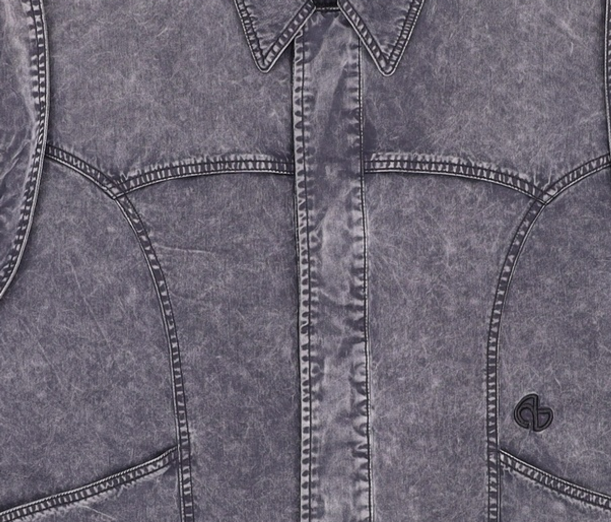 노매뉴얼(NOMANUAL) NYLON FLAP JACKET - CHARCOAL L