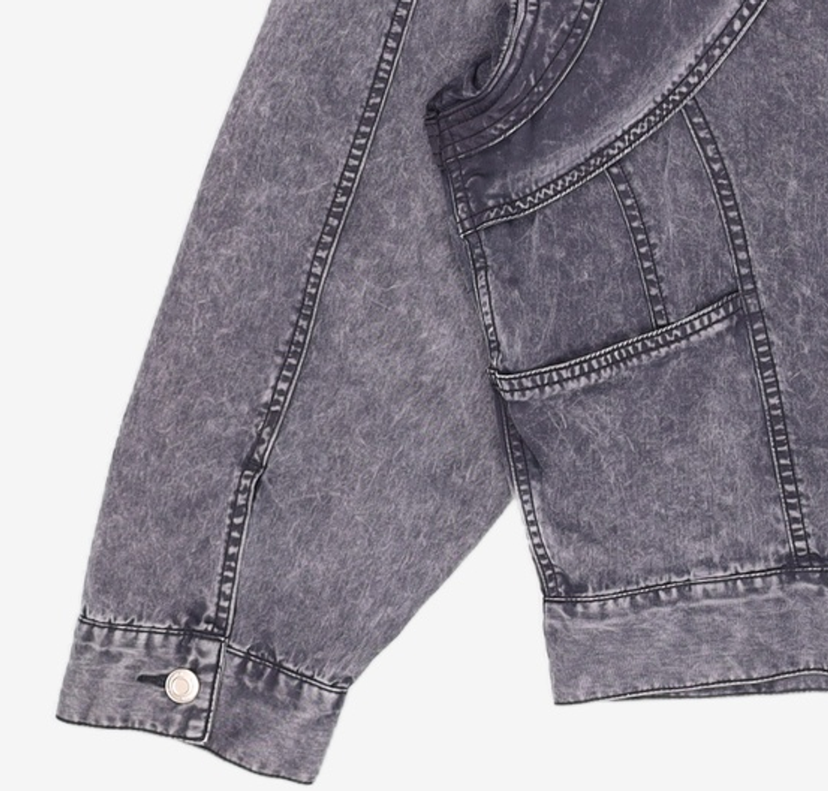 노매뉴얼(NOMANUAL) NYLON FLAP JACKET - CHARCOAL L