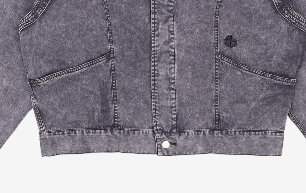 노매뉴얼(NOMANUAL) NYLON FLAP JACKET - CHARCOAL L