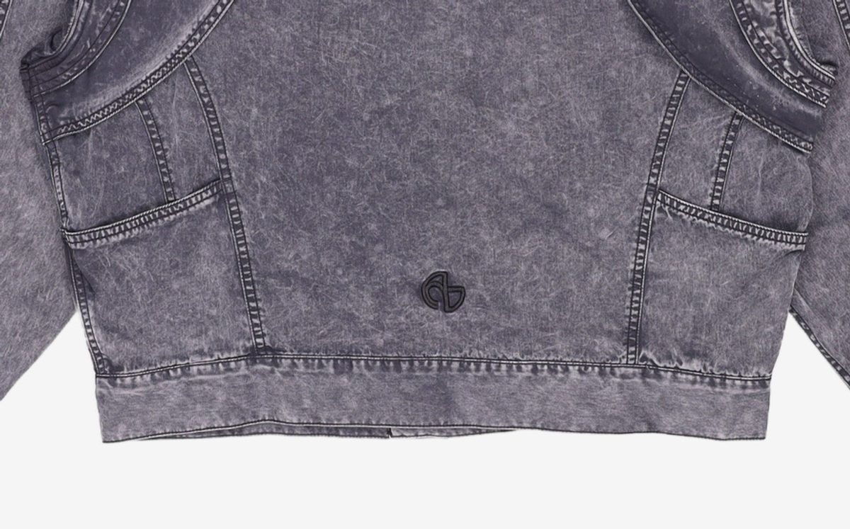 노매뉴얼(NOMANUAL) NYLON FLAP JACKET - CHARCOAL L