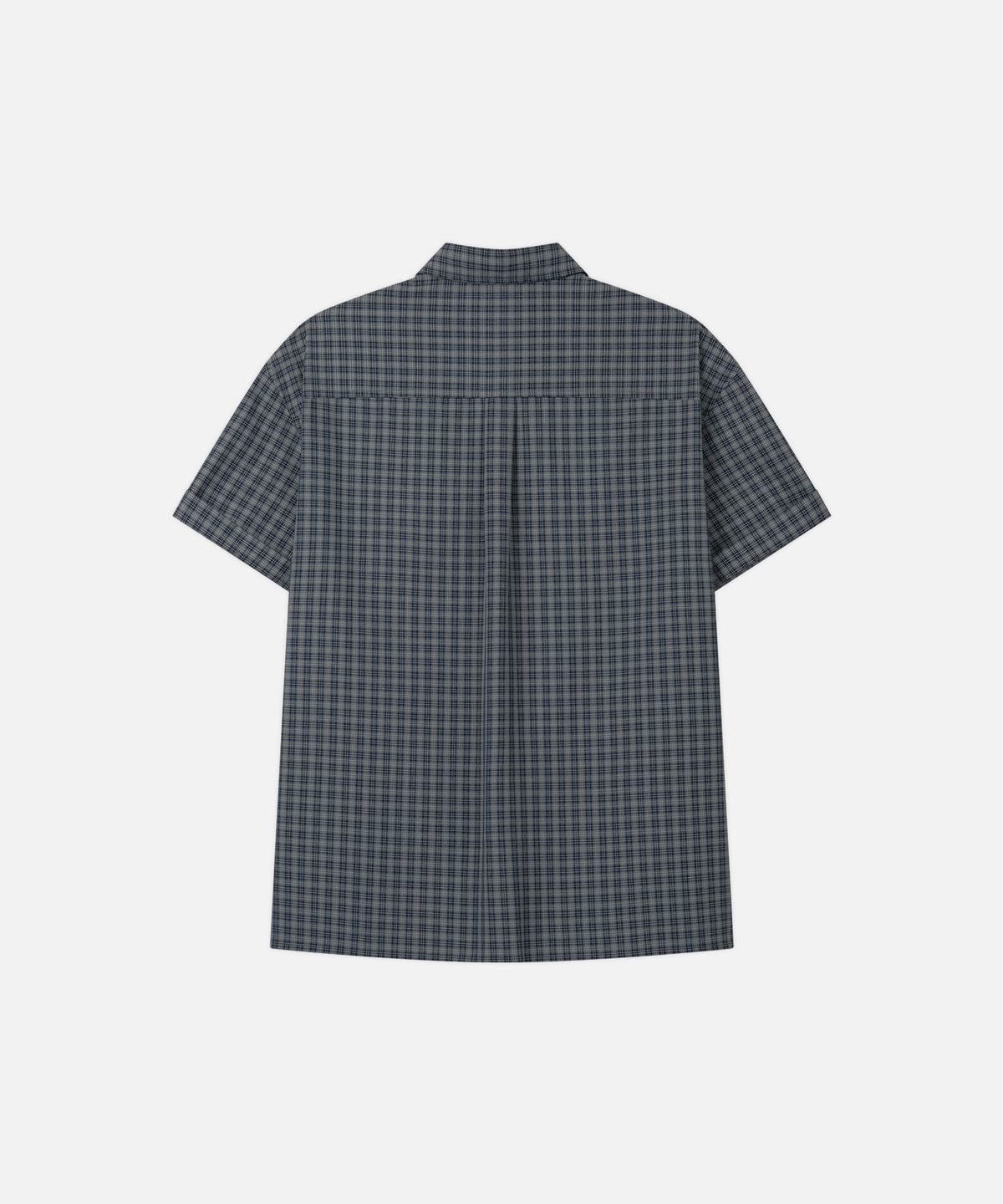 드로우핏(DRAW FIT) 라크 롤업 체크 하프 셔츠 [BLUE GREY]