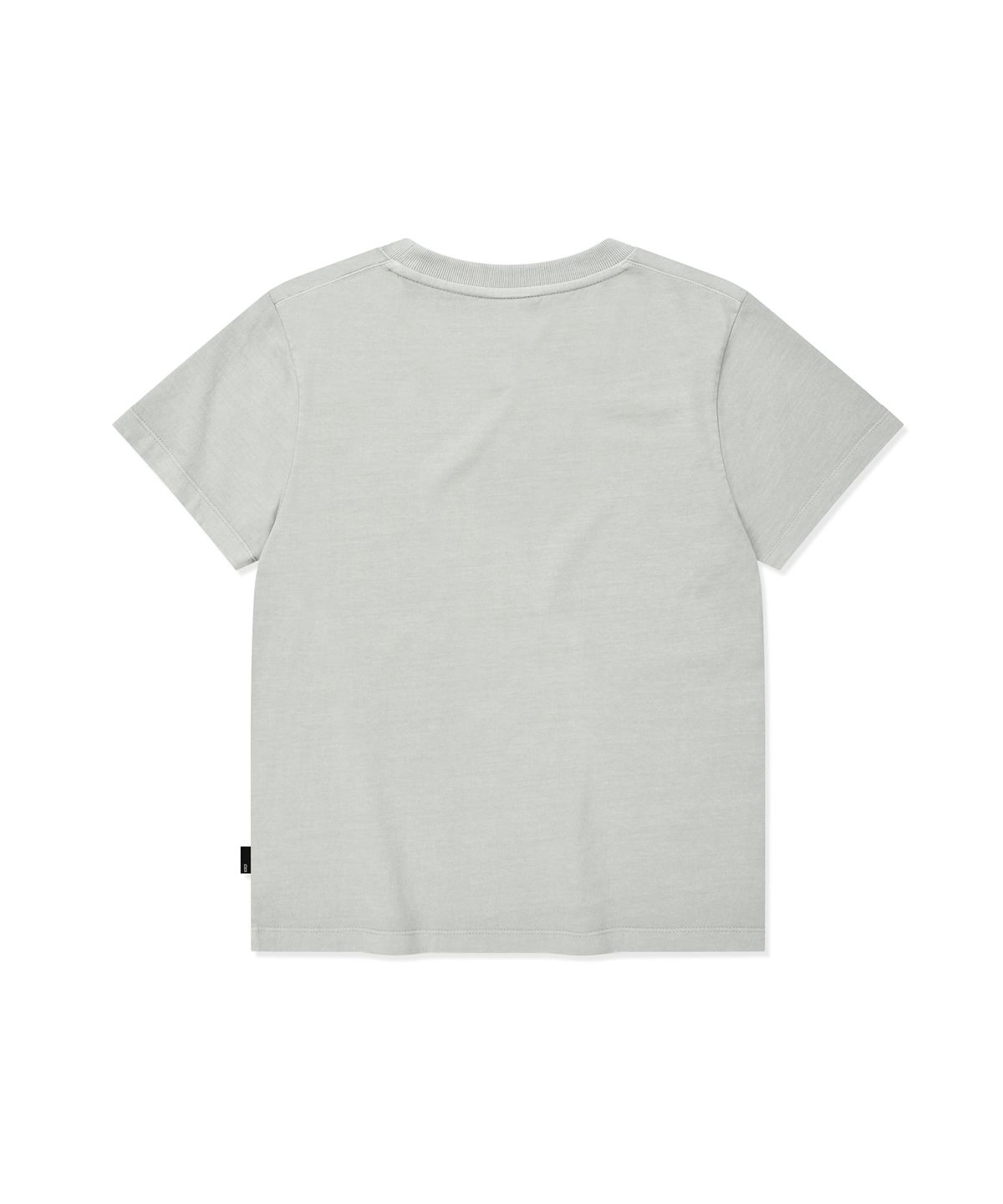 브라운브레스(BROWNBREATH) W SLEEPY TAG PIGMENT TEE - LIGHT GREY