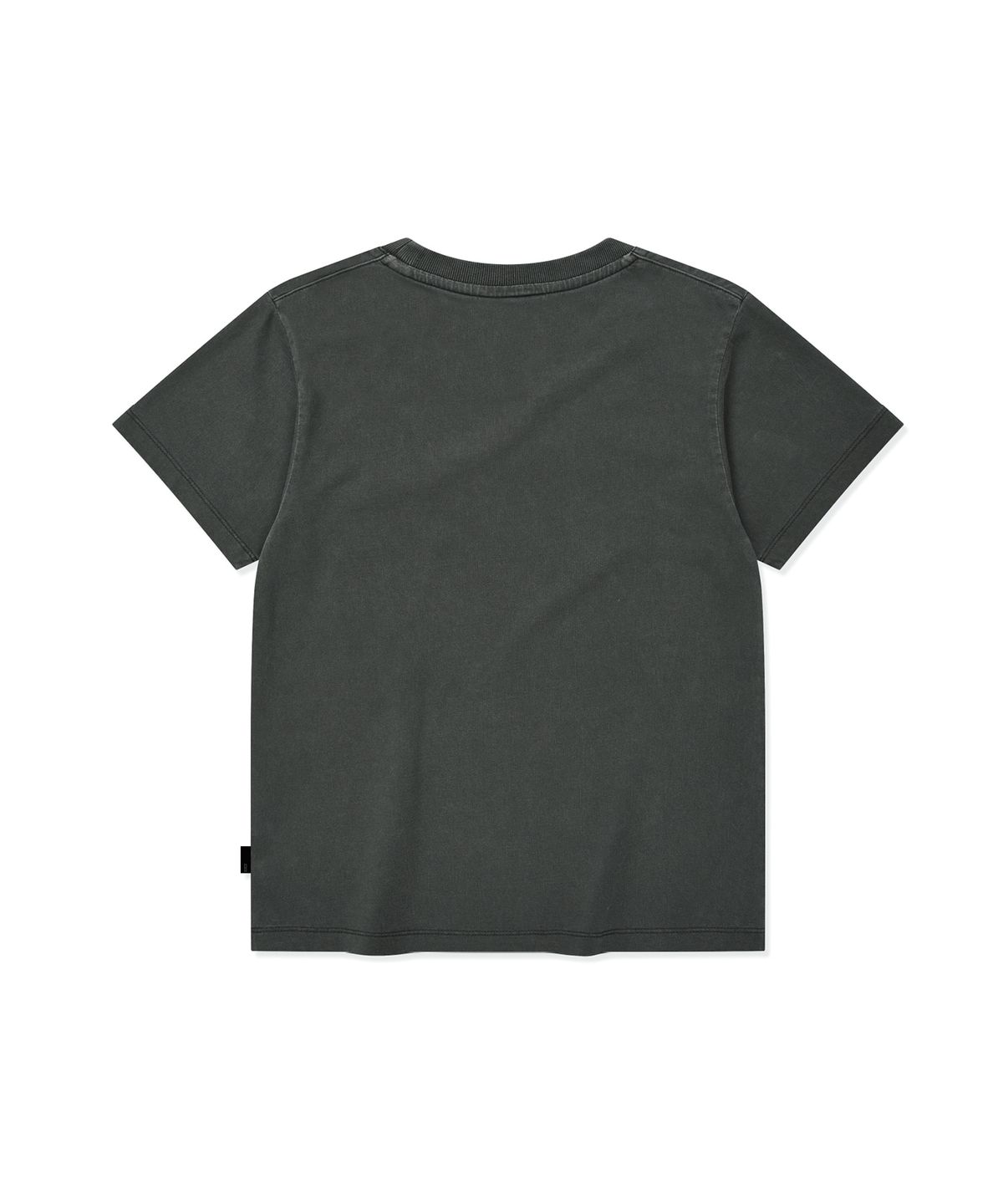 브라운브레스(BROWNBREATH) W SLEEPY TAG PIGMENT TEE - CHARCOAL