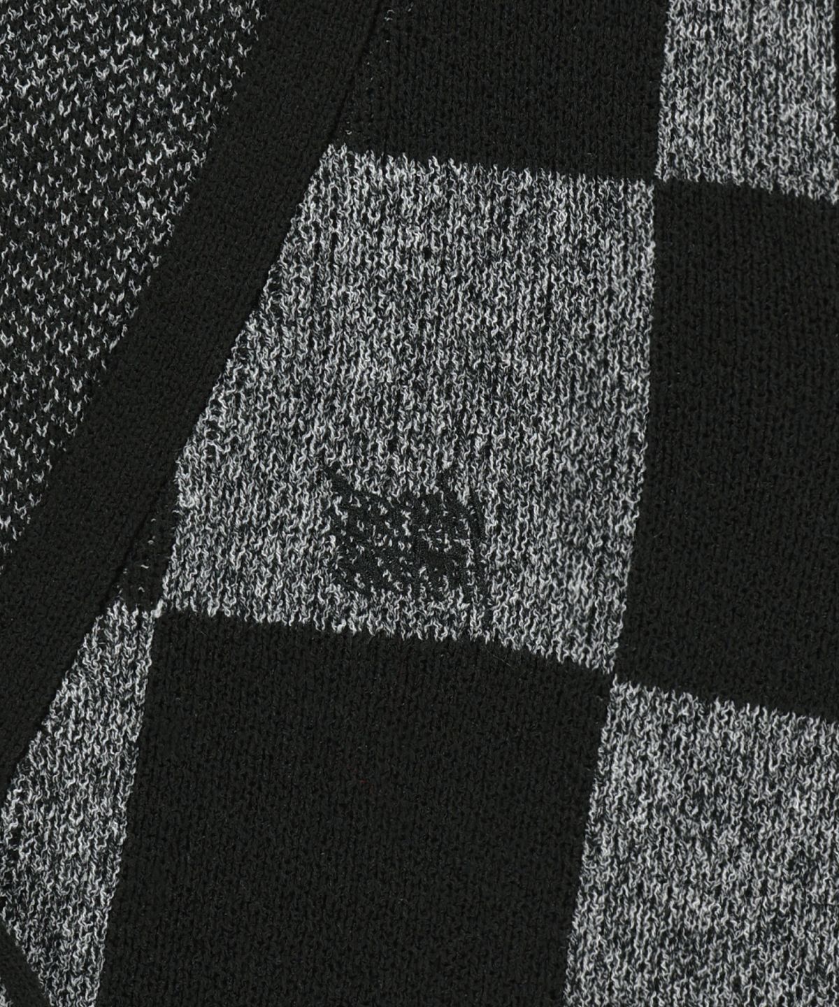 브라운브레스(BROWNBREATH) W TAG CHECK CROCHET VEST - BLACK