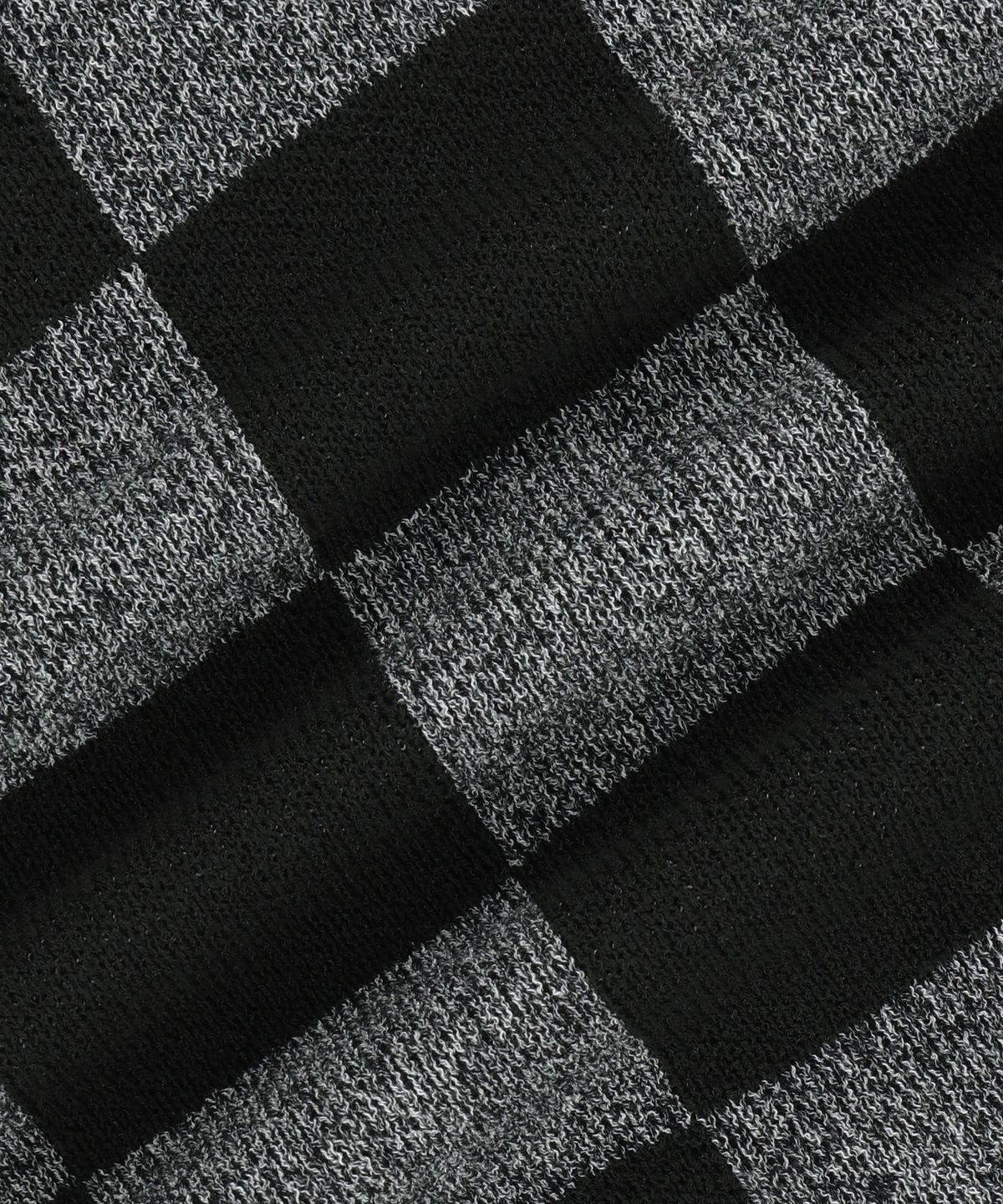 브라운브레스(BROWNBREATH) W TAG CHECK CROCHET VEST - BLACK