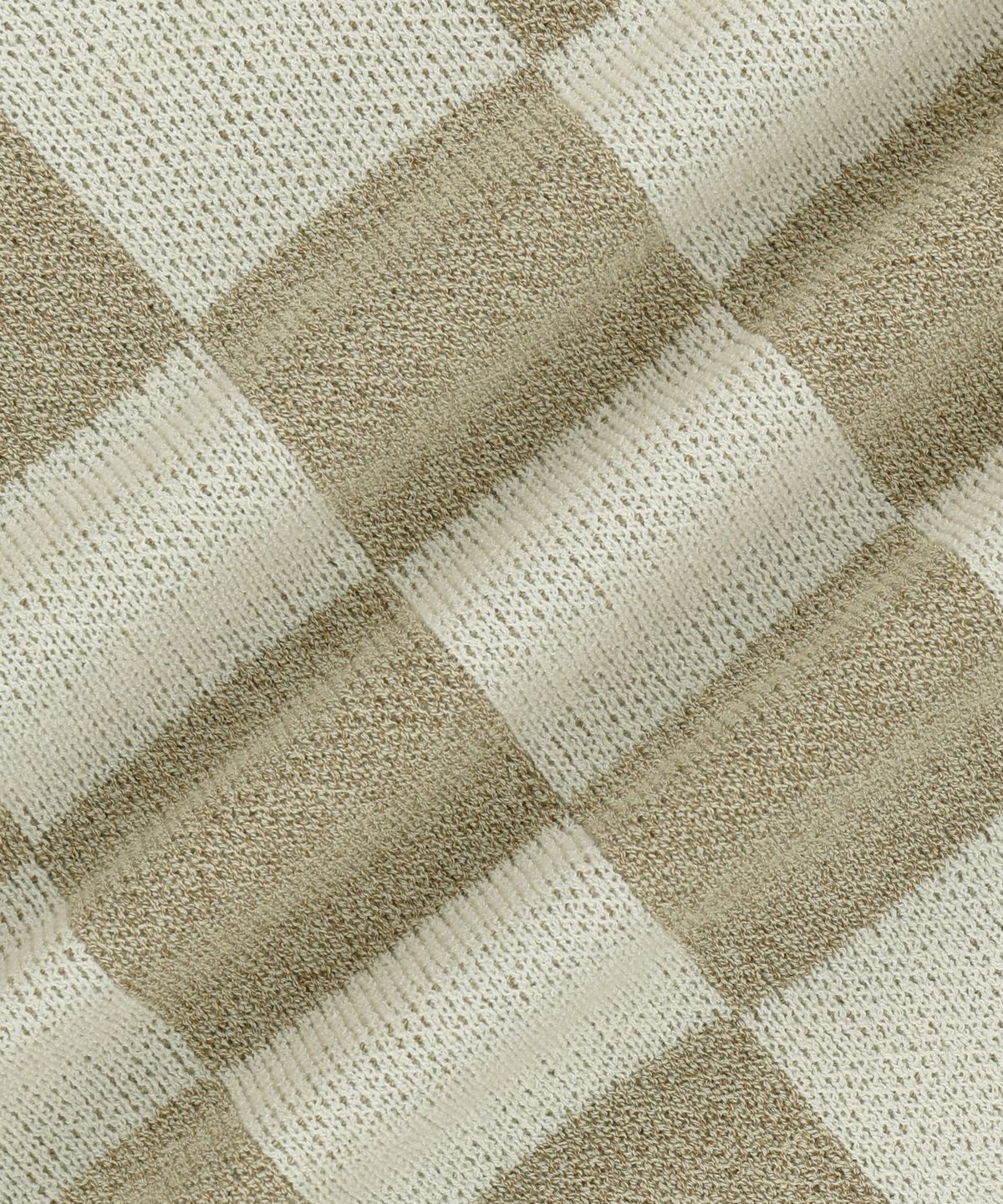브라운브레스(BROWNBREATH) W TAG CHECK CROCHET VEST - BEIGE