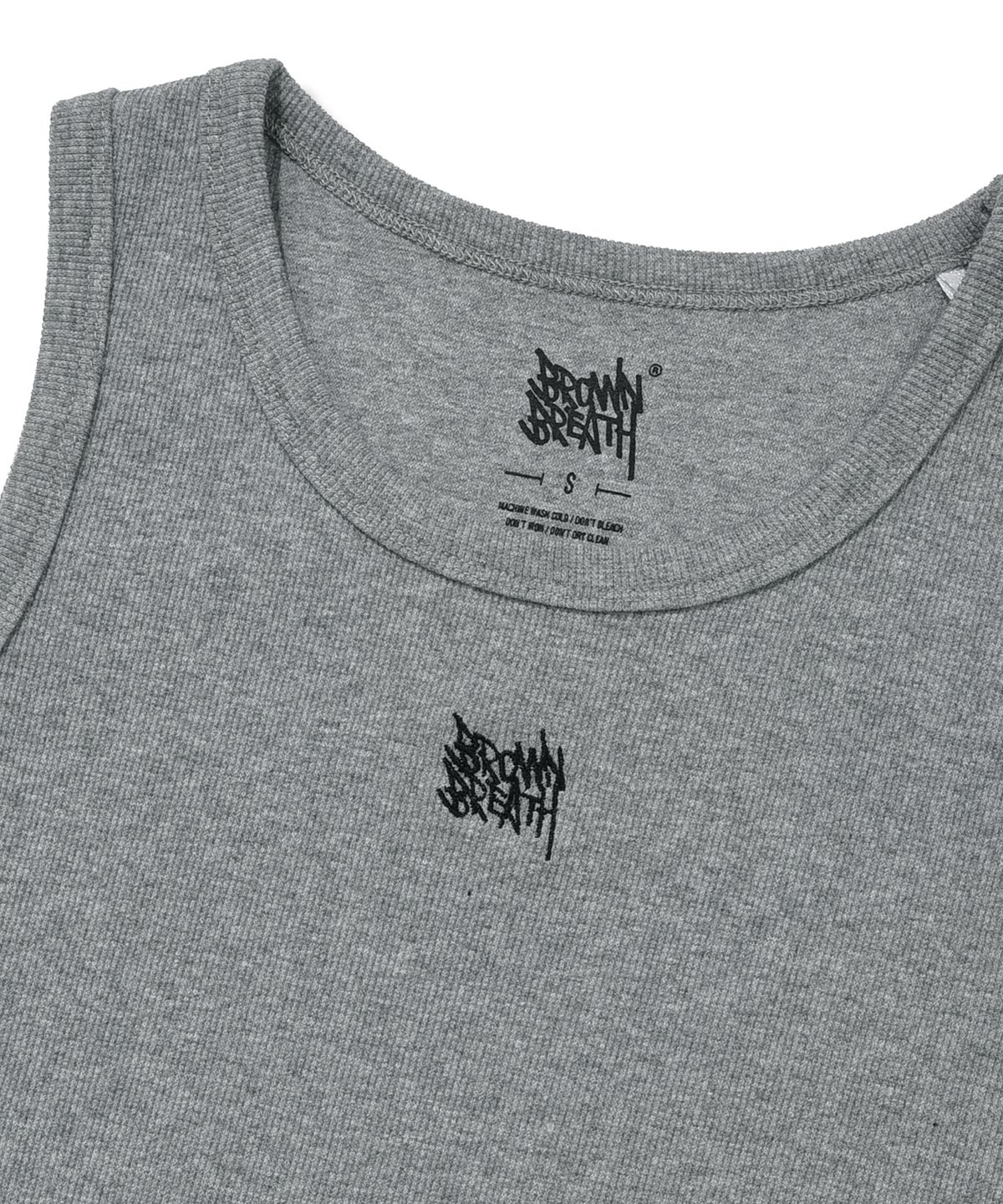 브라운브레스(BROWNBREATH) W TAG BASIC SLEEVELESS - MELANGE GREY