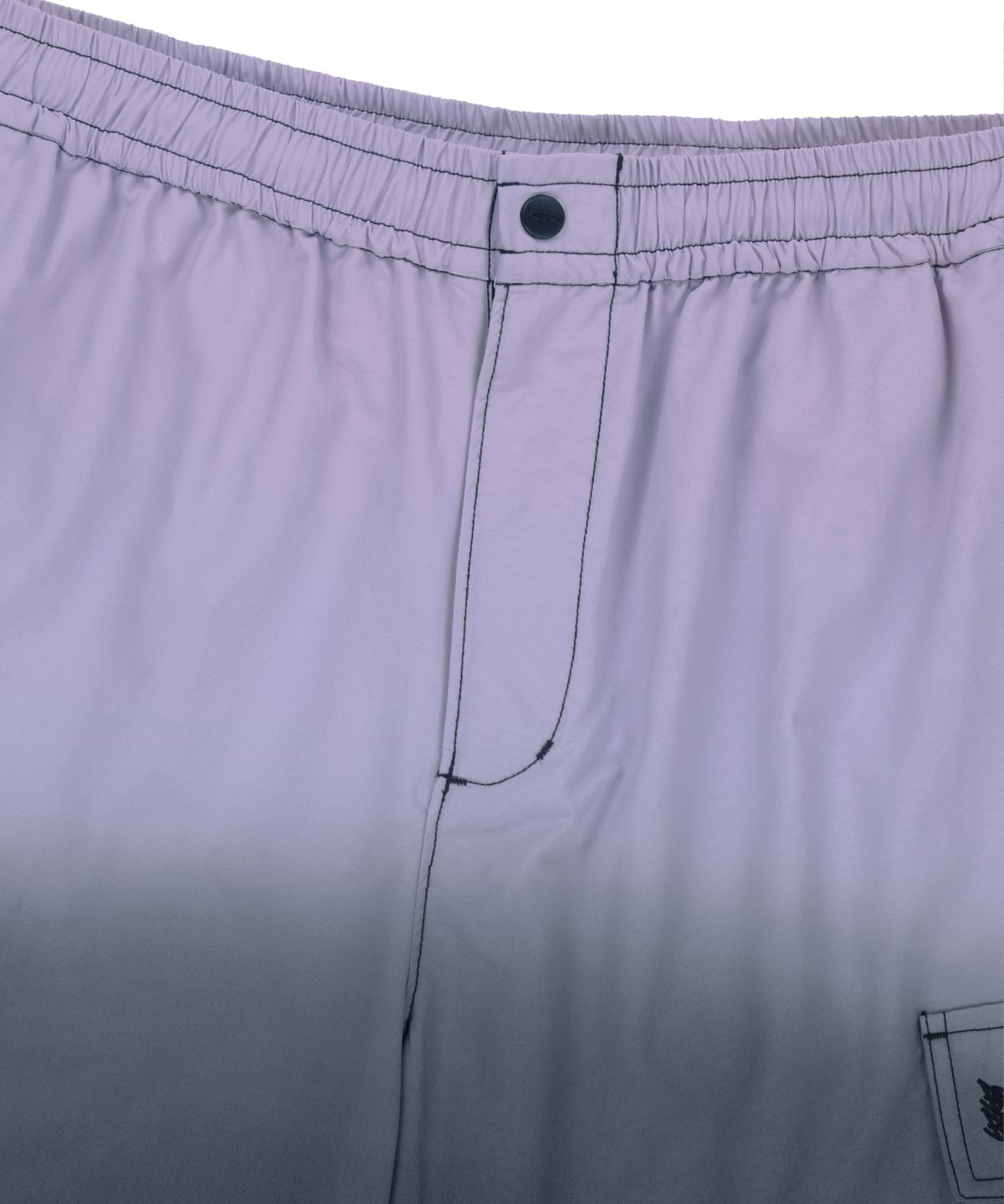 브라운브레스(BROWNBREATH) STEPDYED SHORTS - BLACK