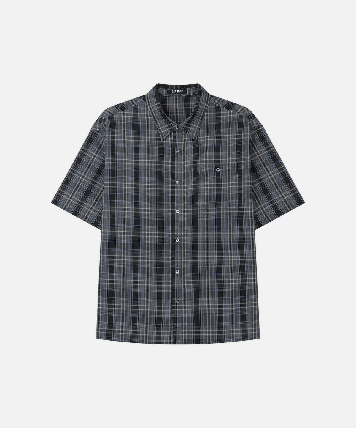 드로우핏(DRAW FIT) 마드라스 원포켓 하프 체크 셔츠 [DARK BLUE]
