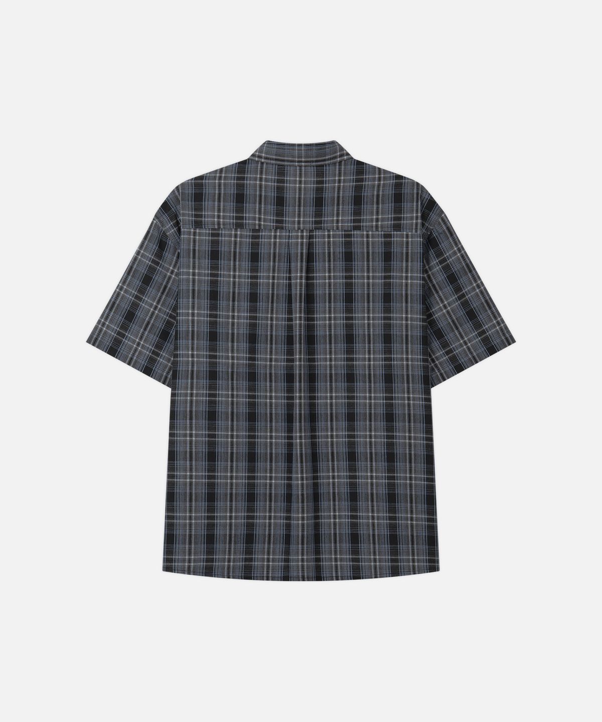 드로우핏(DRAW FIT) 마드라스 원포켓 하프 체크 셔츠 [DARK BLUE]