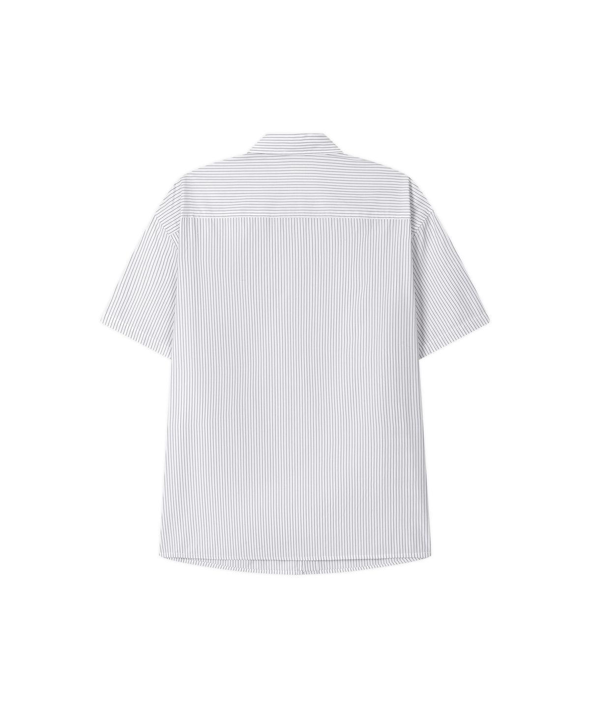 드로우핏(DRAW FIT) 세이건 스트라이프 하프 웨스턴 셔츠 [WHITE]
