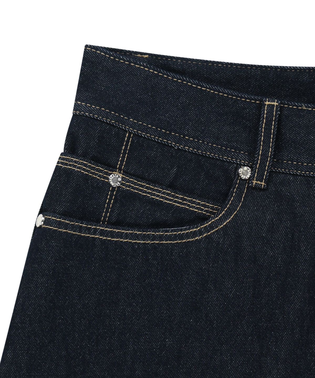 브라운브레스(BROWNBREATH) BUTTON DOWN DENIM BERMUDA PANTS - INDIGO