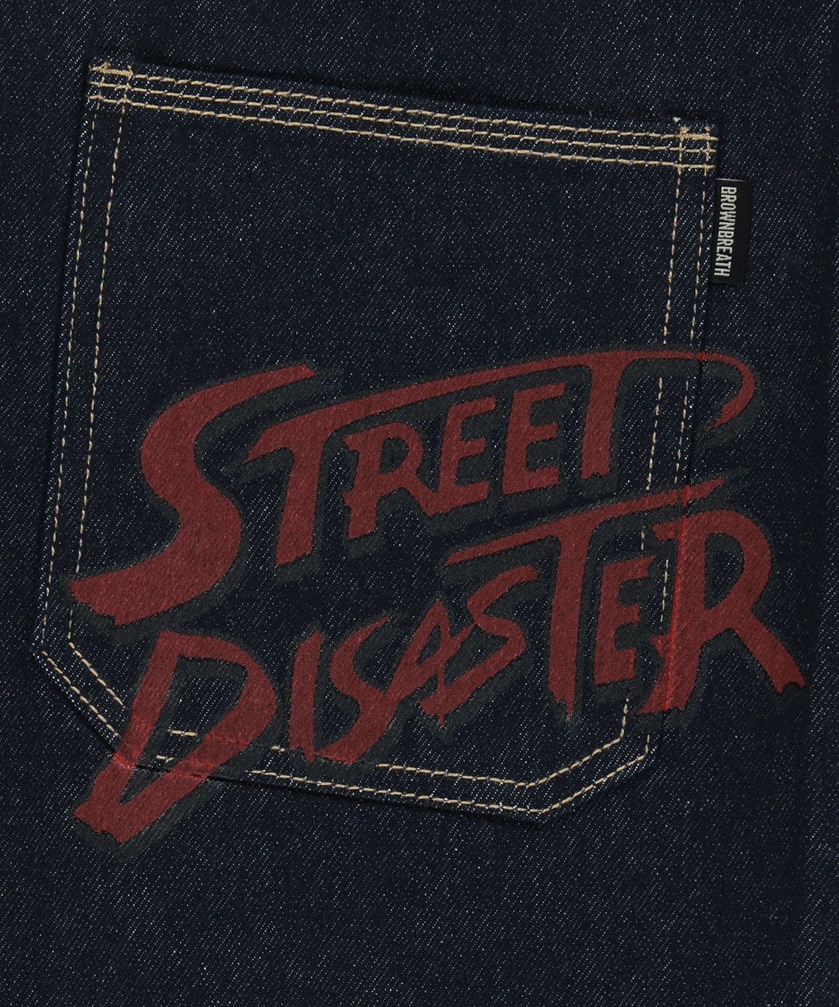브라운브레스(BROWNBREATH) BUTTON DOWN DENIM BERMUDA PANTS - INDIGO