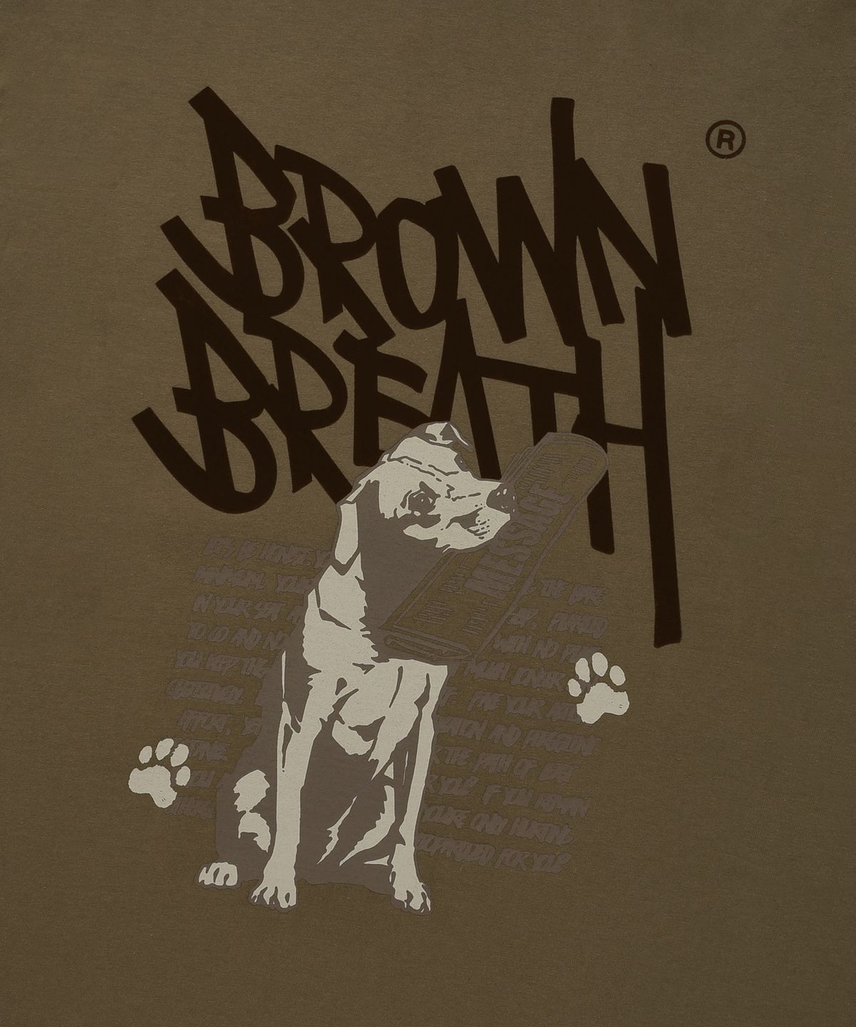 브라운브레스(BROWNBREATH) DELIVERY TAG TEE - BROWN