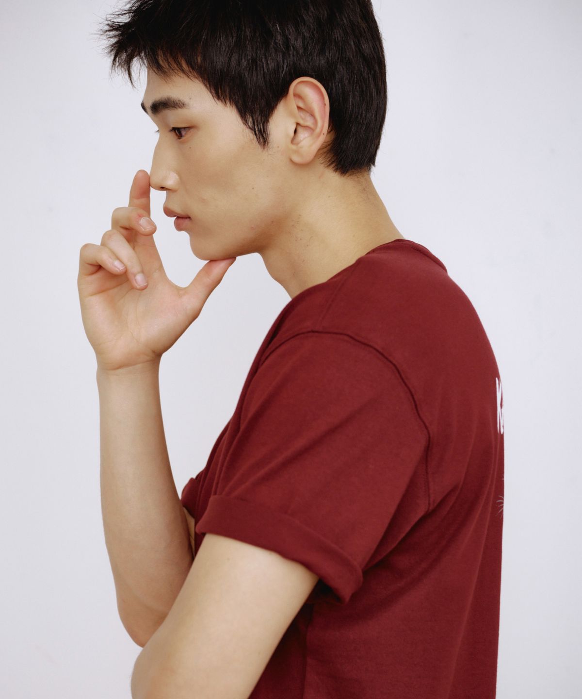 칼라파타르(KALAPATTHAR) BACK KP TIGER GRAPHIC SHORT-SLEEVED T-SHIRT - WINE