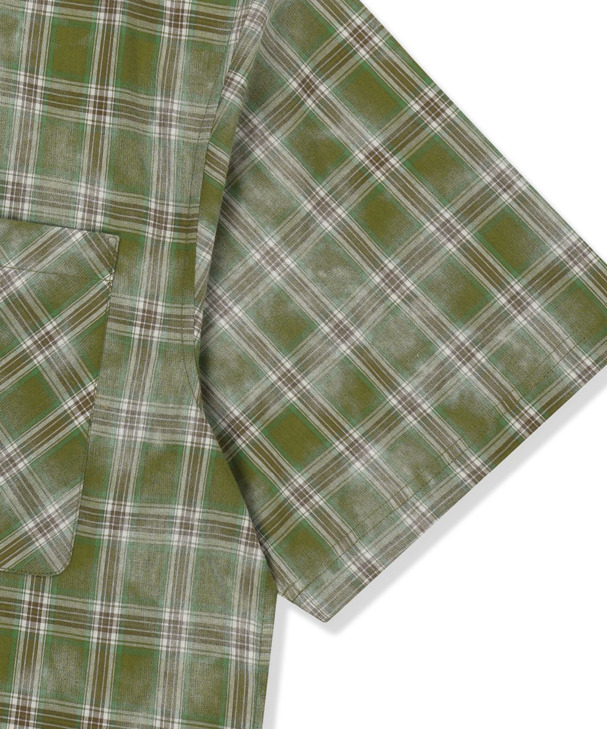 브라운브레스(BROWNBREATH) CHECK TAG SHIRTS - GREEN