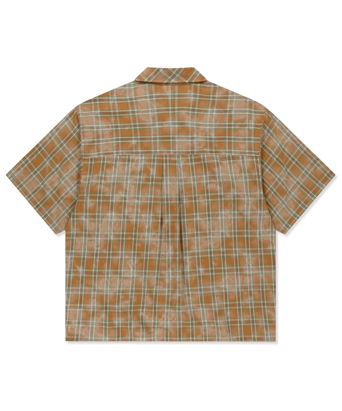 브라운브레스(BROWNBREATH) CHECK TAG SHIRTS - ORANGE