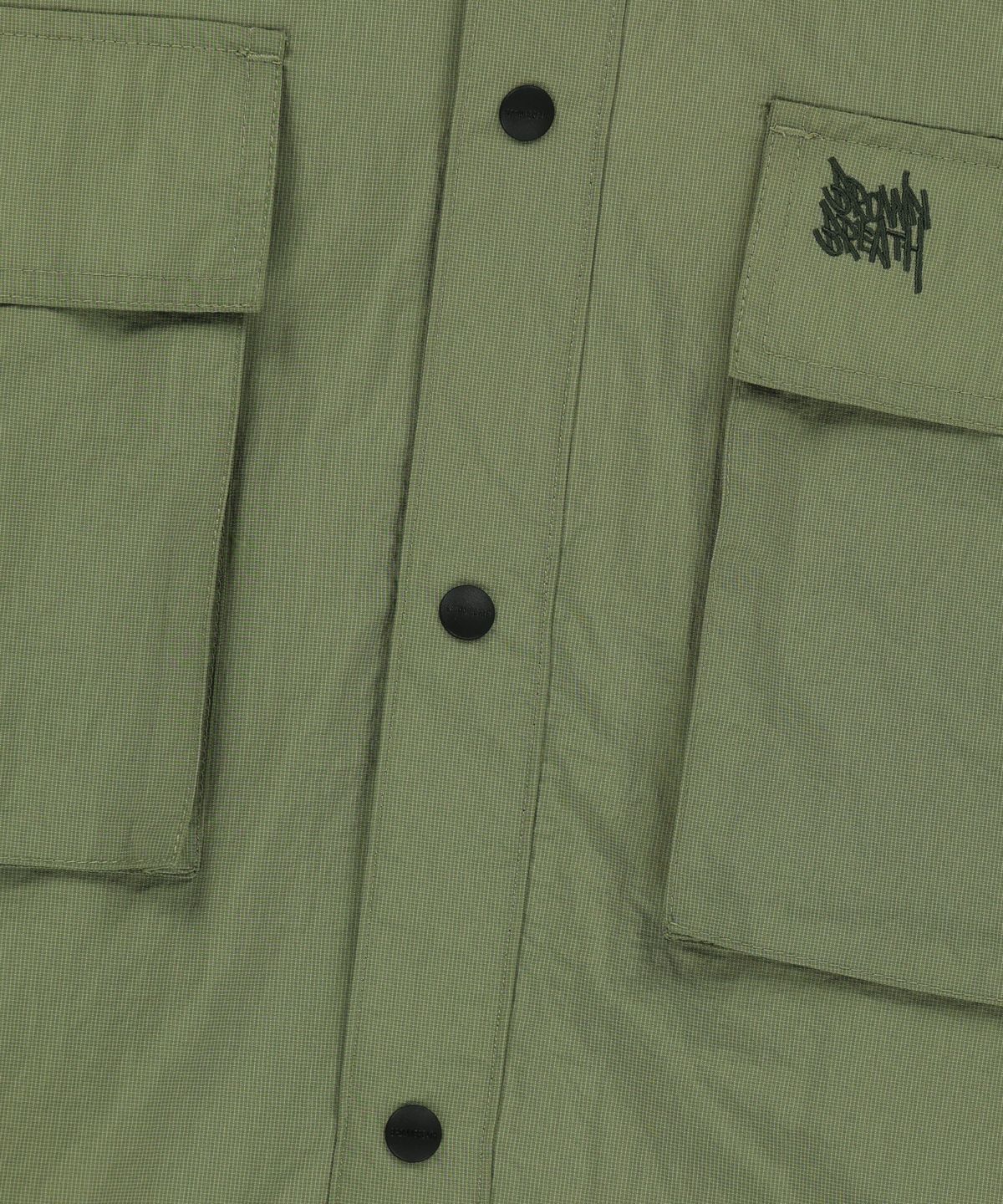 브라운브레스(BROWNBREATH) TAG RIPSTOP WORK SHIRTS - KHAKI