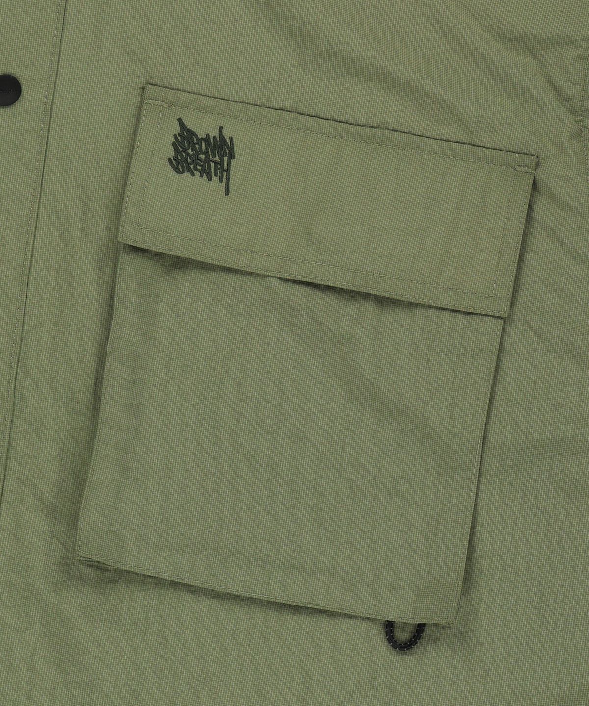 브라운브레스(BROWNBREATH) TAG RIPSTOP WORK SHIRTS - KHAKI