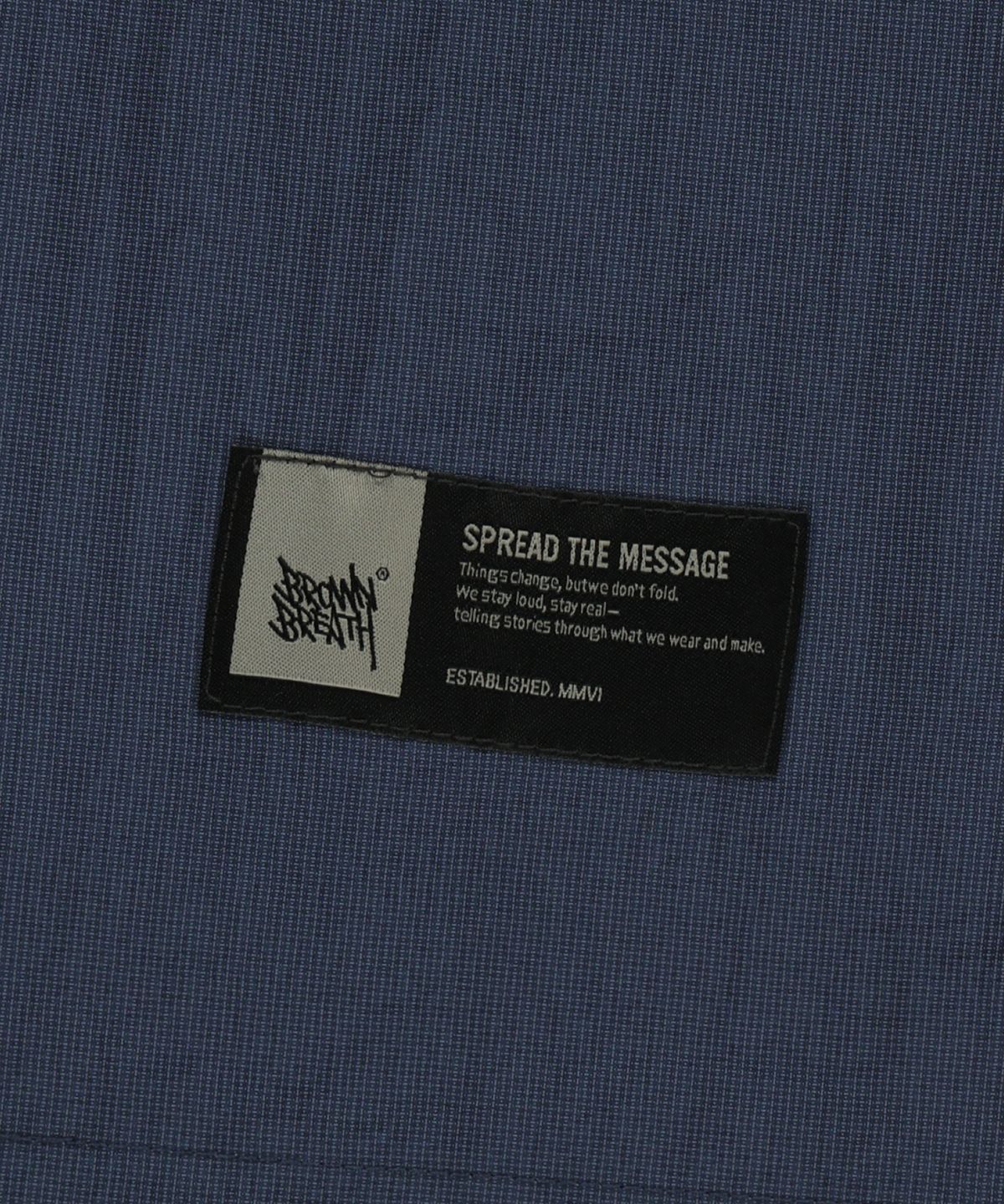 브라운브레스(BROWNBREATH) TAG RIPSTOP WORK SHIRTS - BLUE