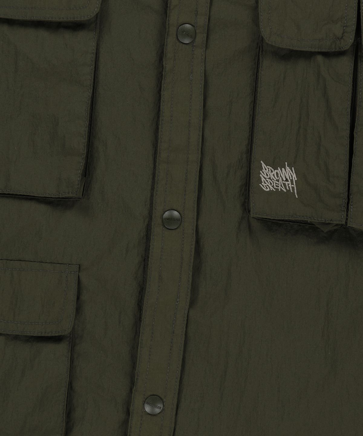 브라운브레스(BROWNBREATH) MULTI POCKET UTILITY SHIRTS - KHAKI