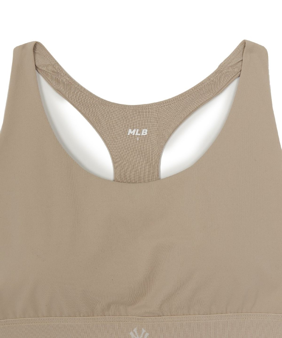 엠엘비(MLB) 여성 베이직 밴드 로고포인트 크롭탑 NY (Mg.Sand)