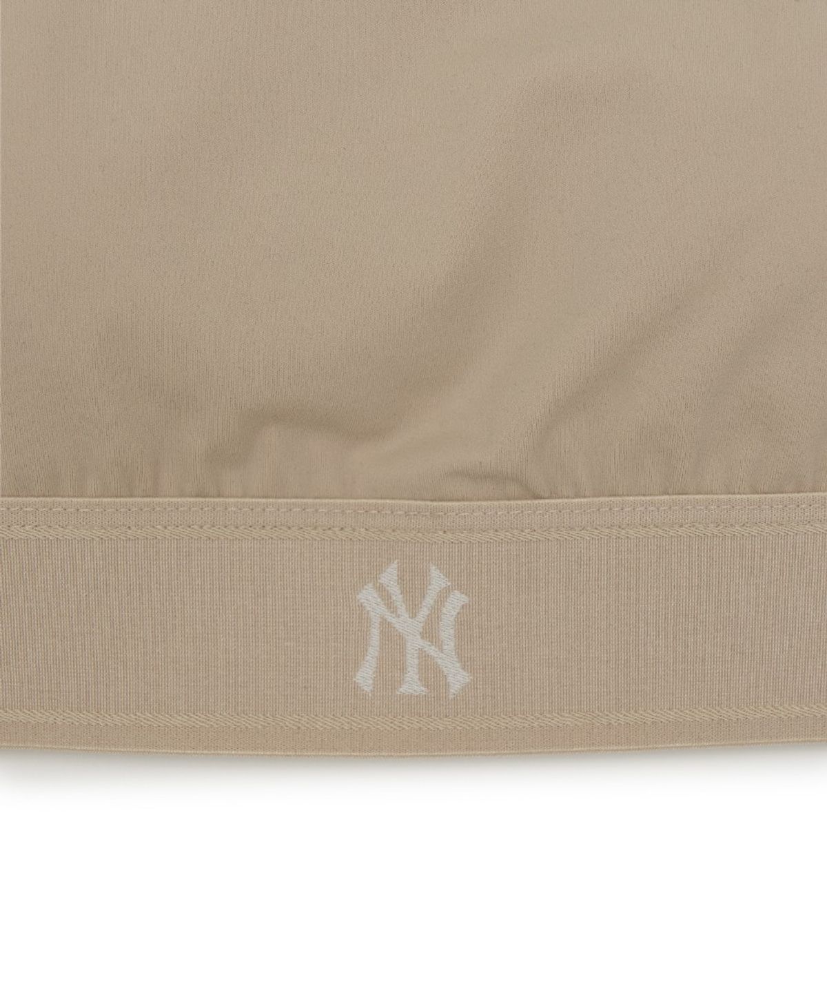 엠엘비(MLB) 여성 베이직 밴드 로고포인트 크롭탑 NY (Mg.Sand)
