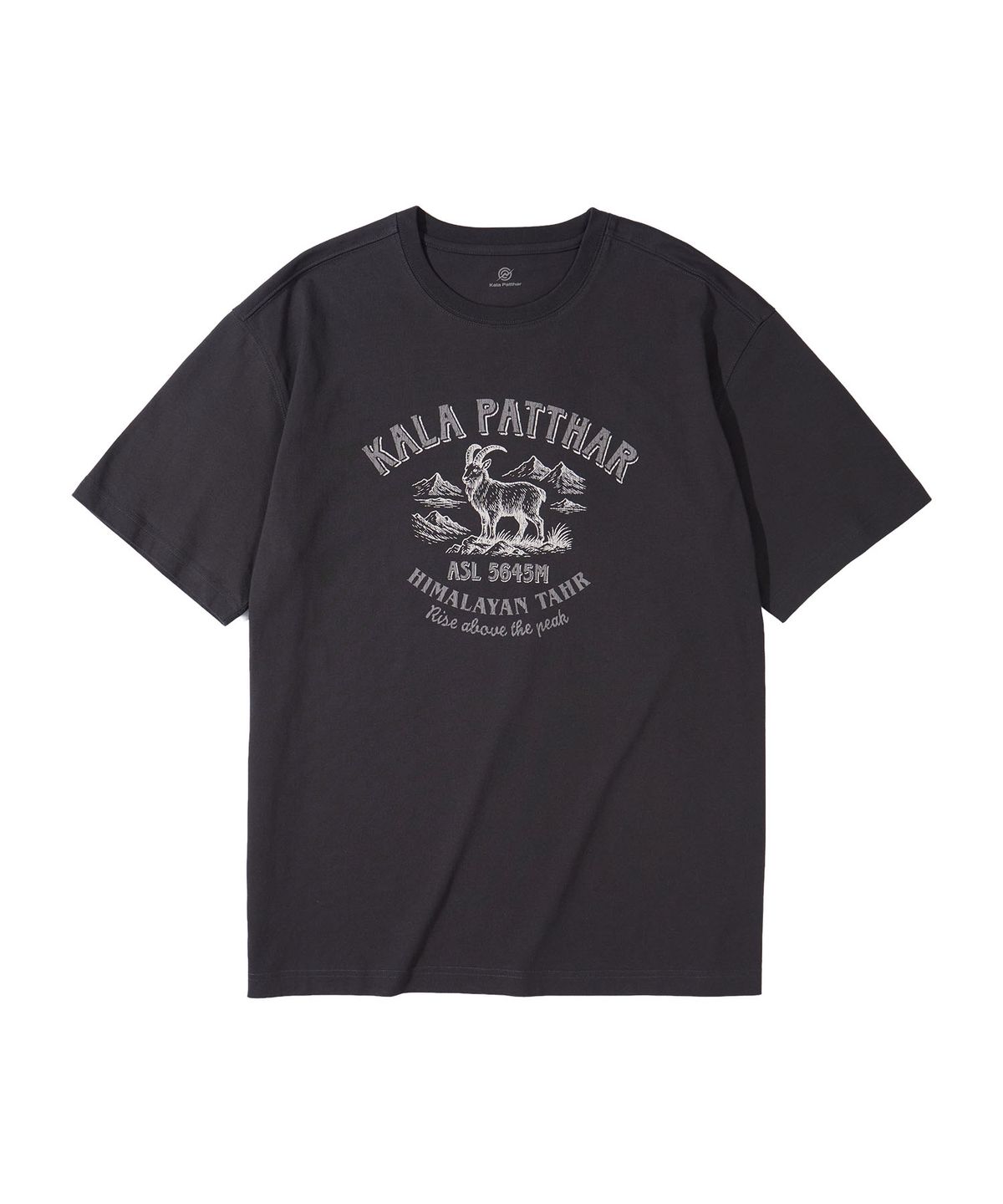 칼라파타르(KALAPATTHAR) VINTAGE KP DEER GRAPHIC SHORT-SLEEVED T-SHIRT - GREY