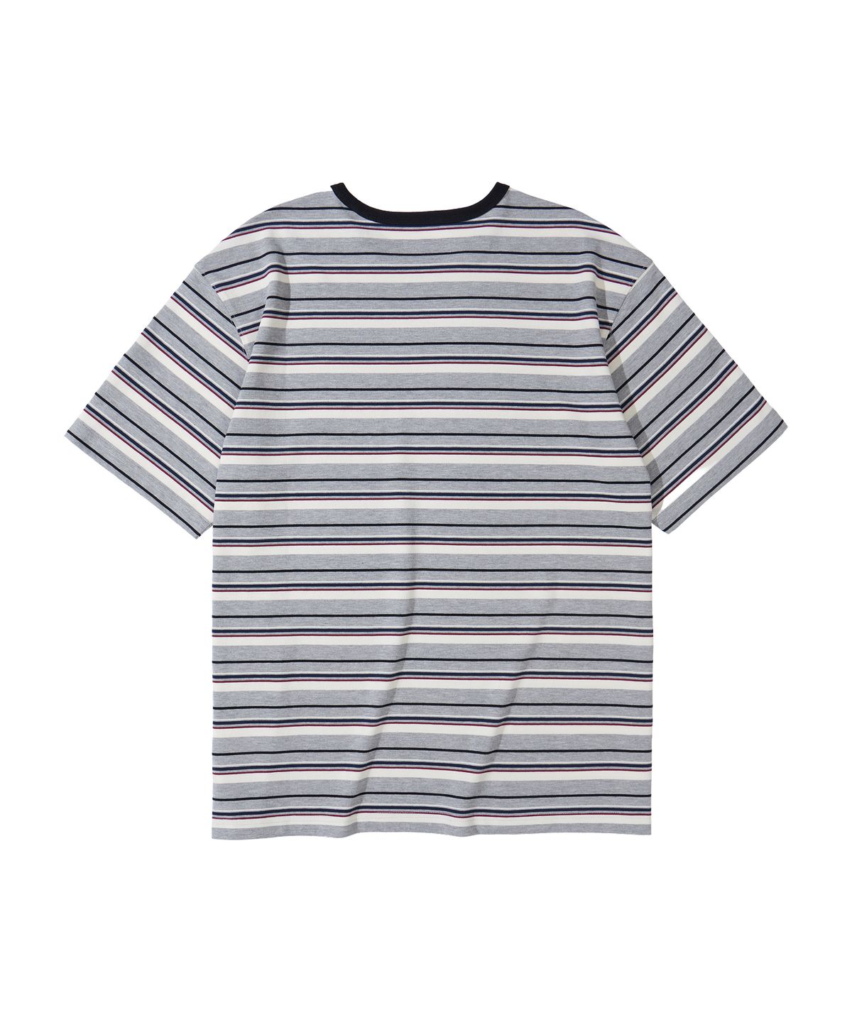 칼라파타르(KALAPATTHAR) KP LOGO STRIPE SHORT-SLEEVED T-SHIRT - GREY