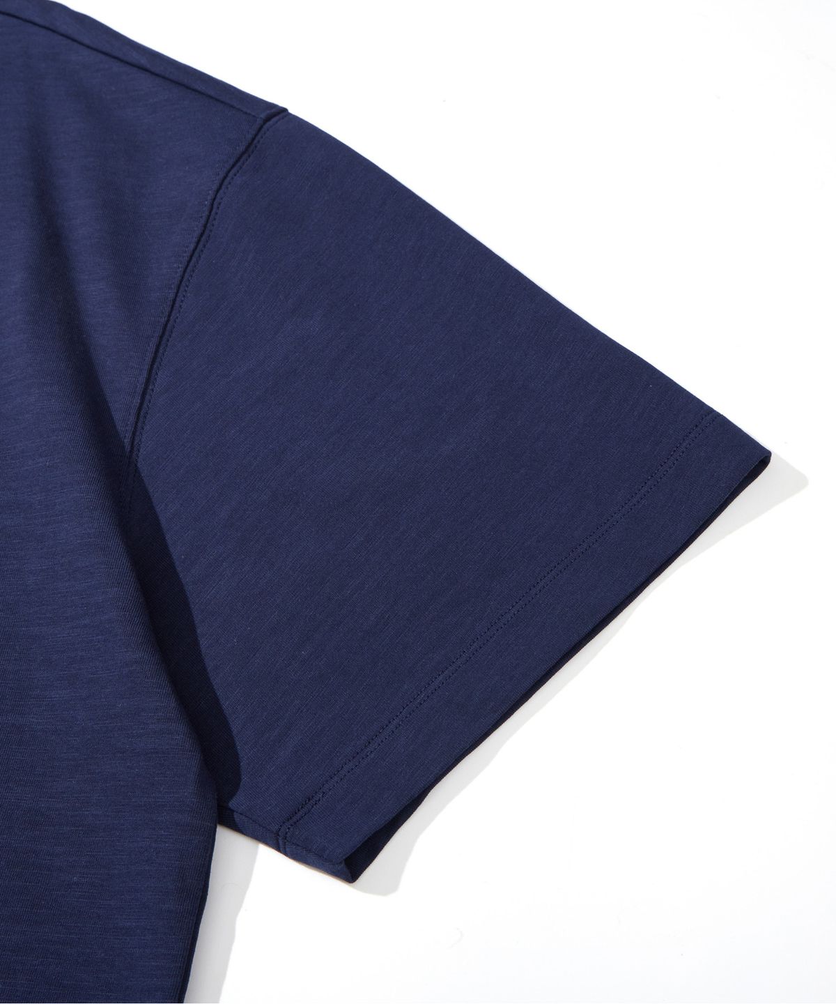 칼라파타르(KALAPATTHAR) HENLEY NECK SHORT-SLEEVED T-SHIRT - NAVY