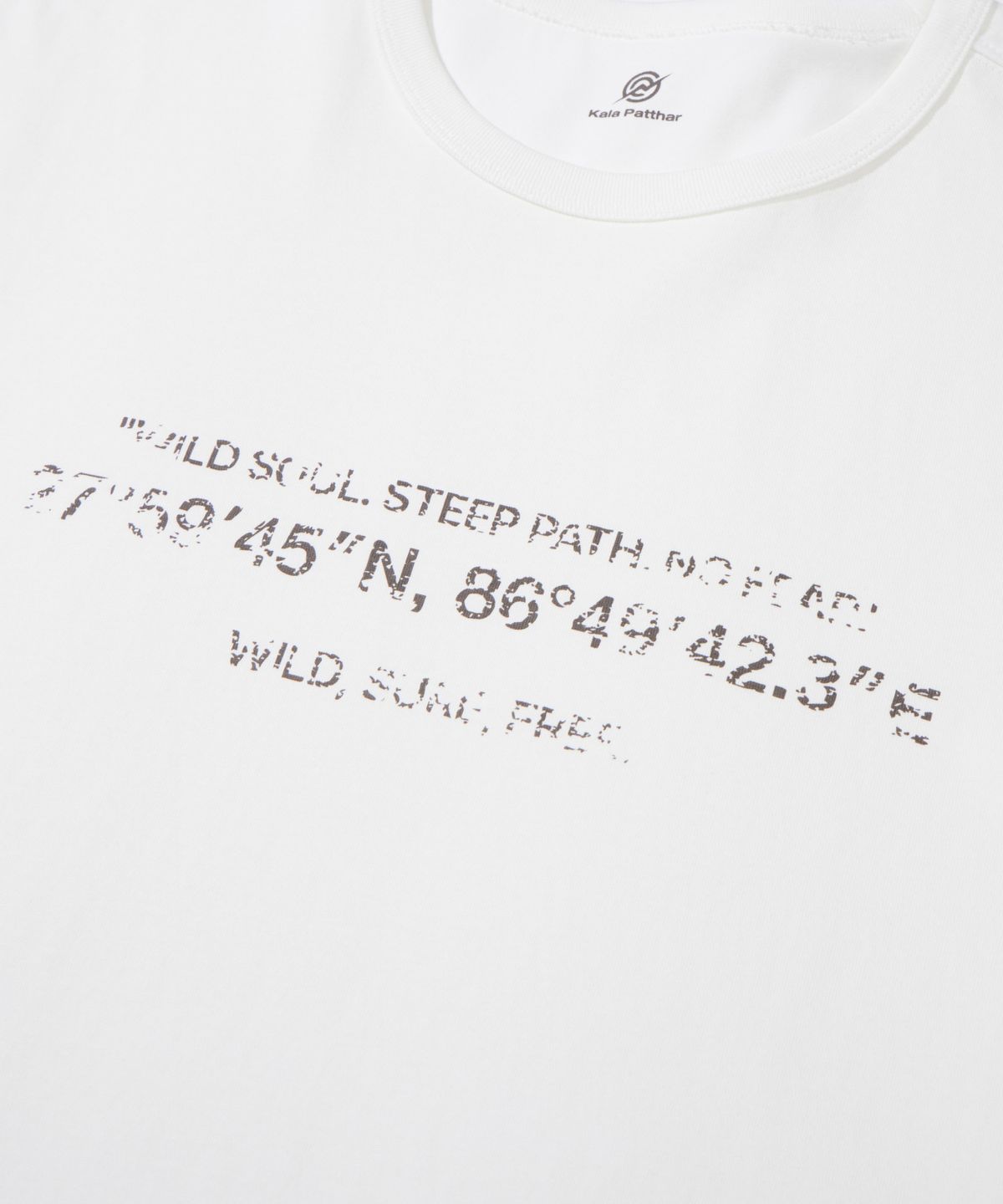 칼라파타르(KALAPATTHAR) KP SIGNATURE GRAPHICS SHORT-SLEEVED T-SHIRT - WHITE