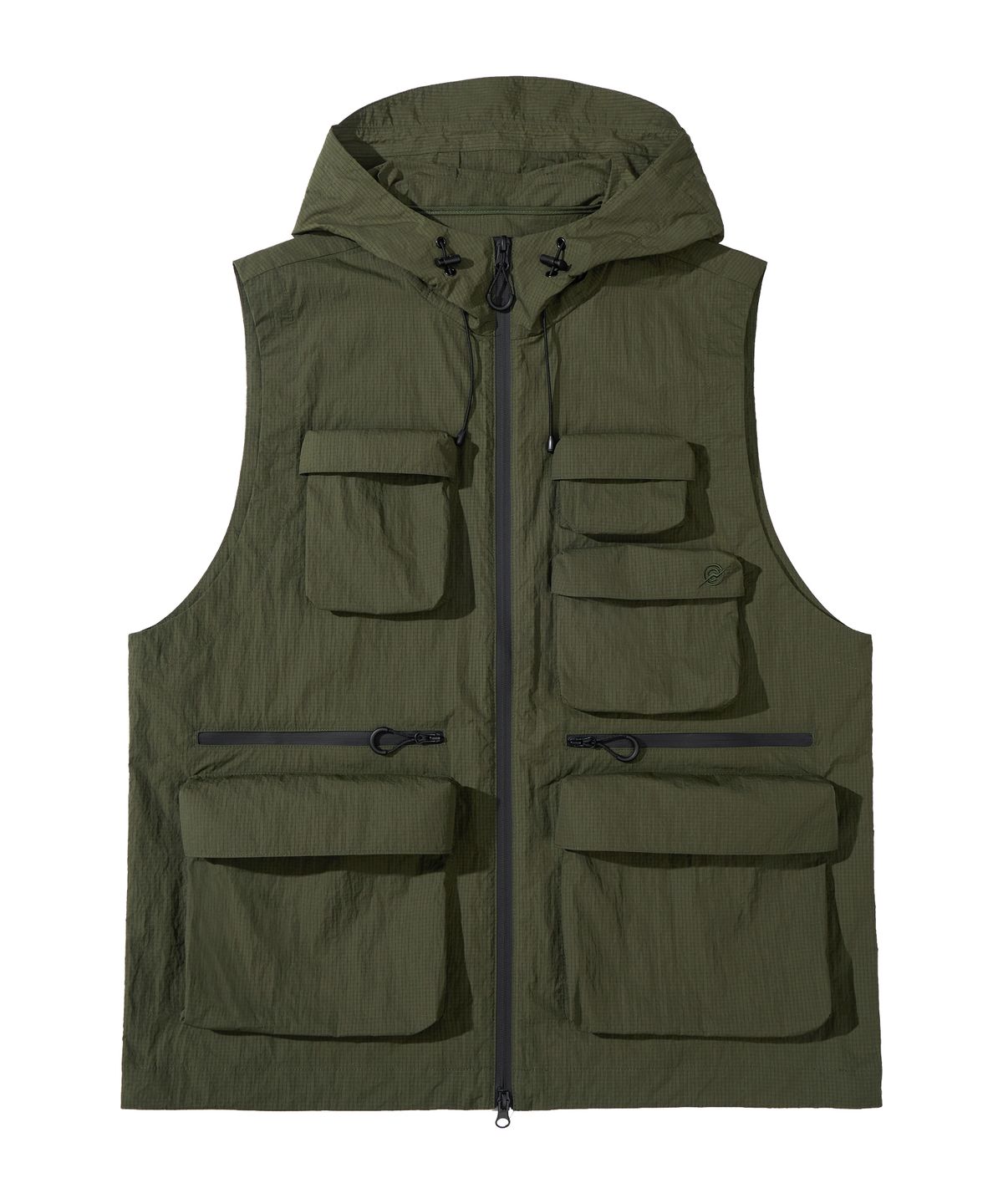 칼라파타르(KALAPATTHAR) MULTI POCKET NYLON HOODED VEST - KHAKI