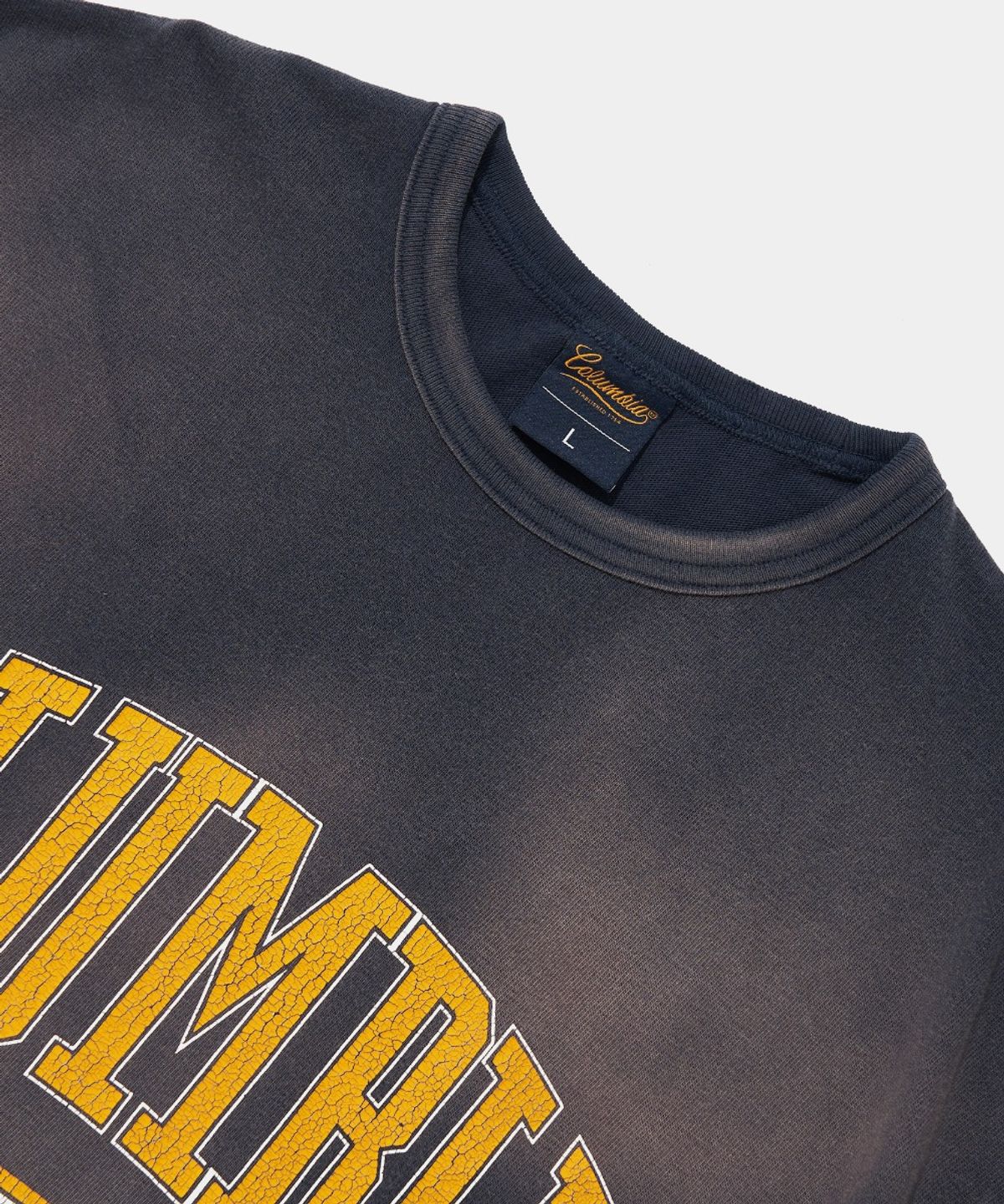 컬럼비아 유니버시티(COLUMBIA UNIVERSITY) CRACK ARCH SPRAY WASHED S/S T-SHIRTS_NAVY