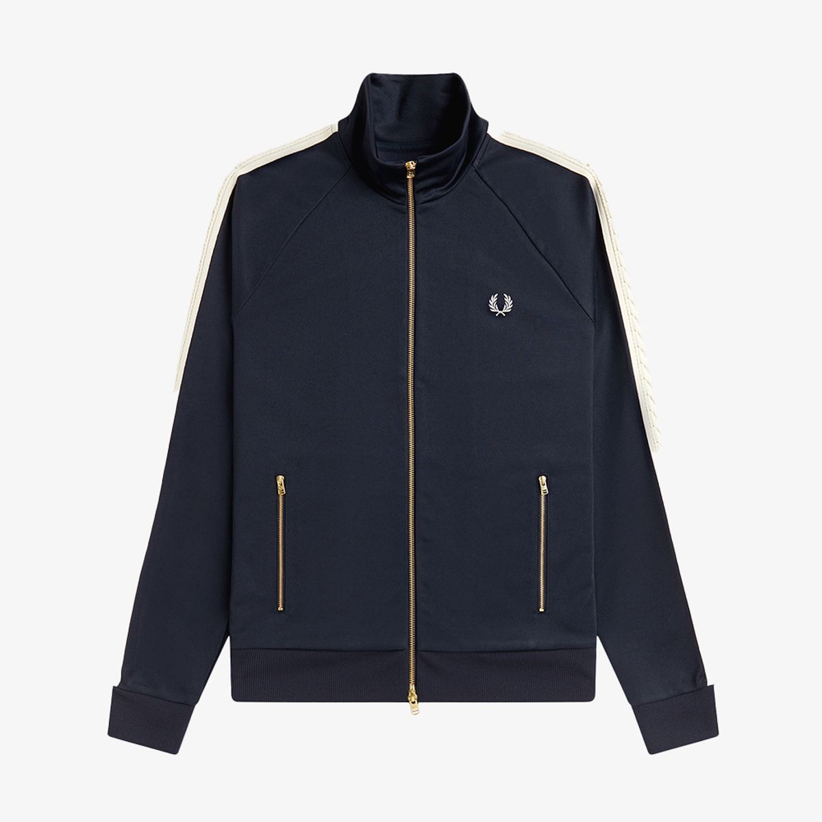 프레드페리(FRED PERRY) [Sharp] 케이블 테잎 트랙 재킷 - 네이비 AFPM2612331-608