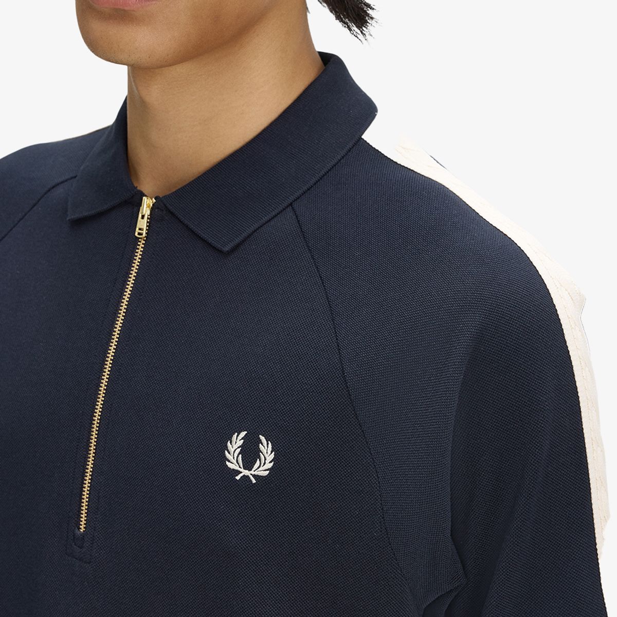 프레드페리(FRED PERRY) [Sharp] 케이블 테잎 폴로 셔츠 - 네이비 AFPM2612450-608