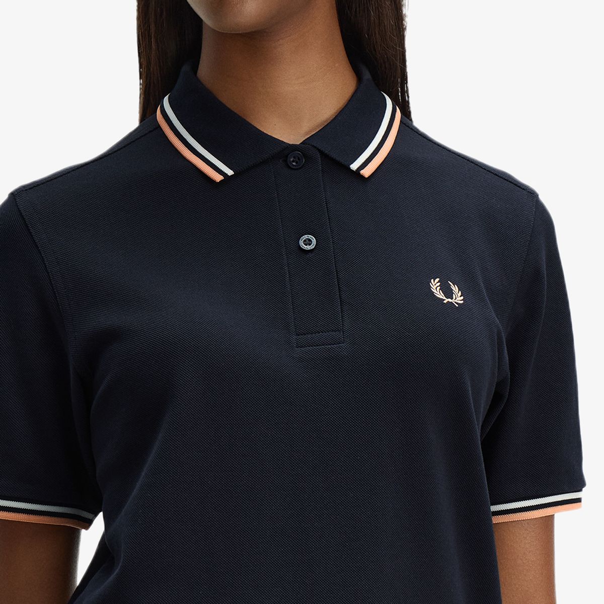프레드페리(FRED PERRY) [G3600] 트윈 팁 프레드페리 셔츠 - 네이비/스노우화이트/피치 AFPF2613600-24C