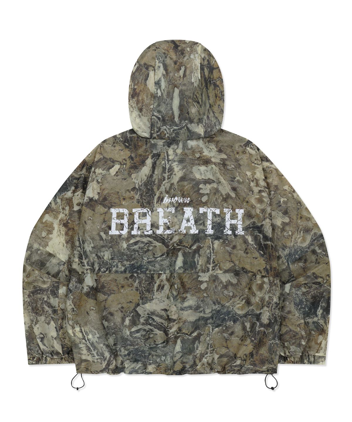 브라운브레스(BROWNBREATH) EARTH PATTERN WINDBREAKER JACKET - BEIGE