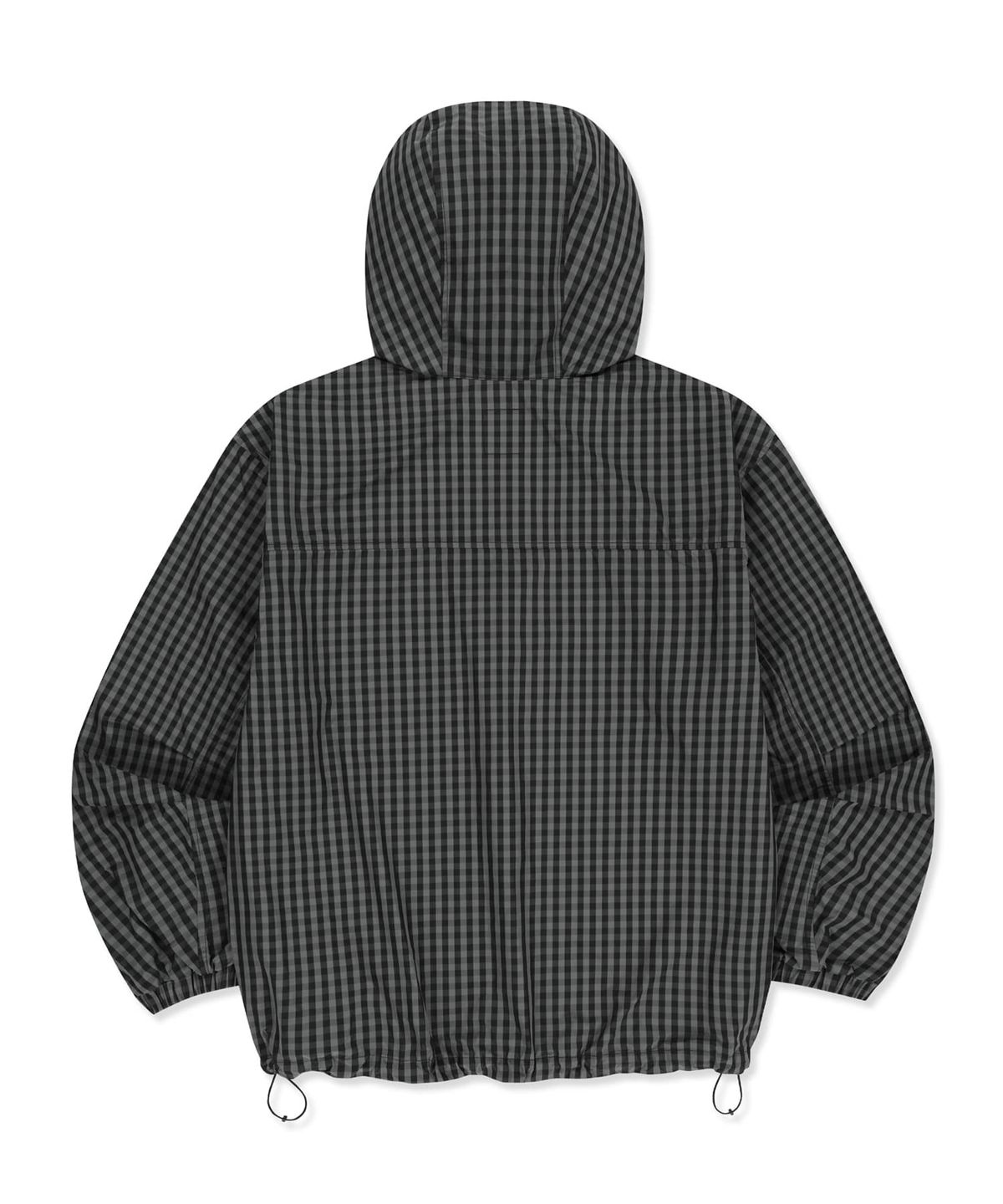 브라운브레스(BROWNBREATH) CHECK WINDBREAKER JACKET - BLACK